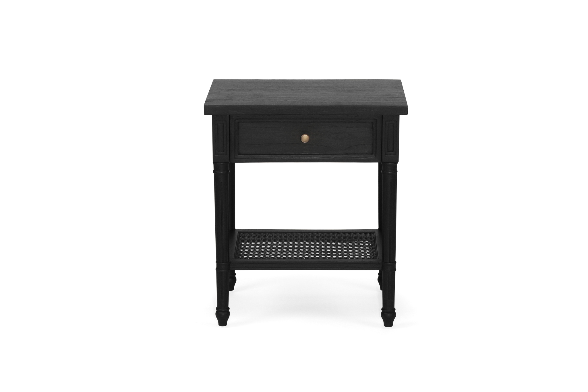 Hamilton Cane Bedside Table - Black - Image 3