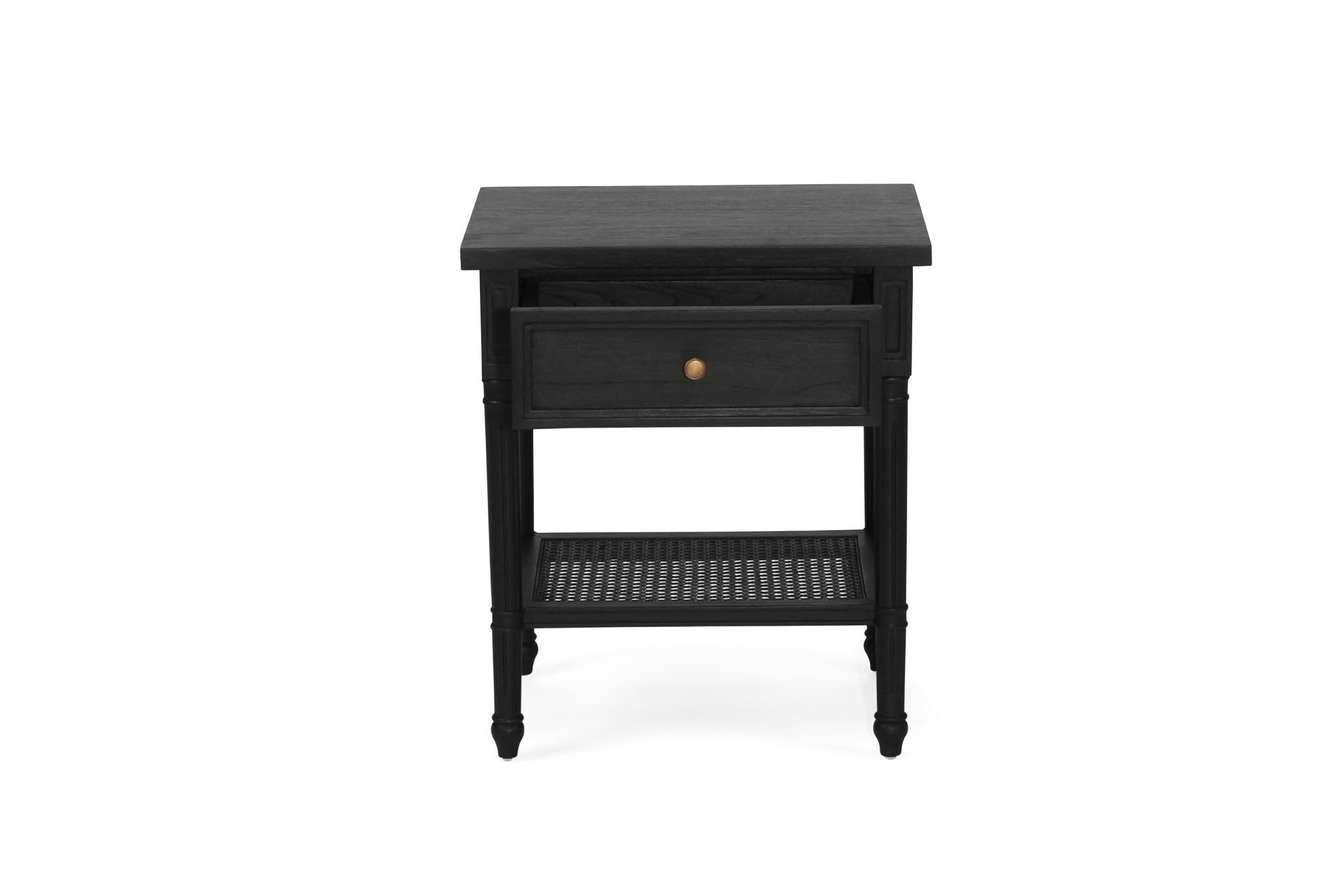 Hamilton Cane Bedside Table - Black - Image 4