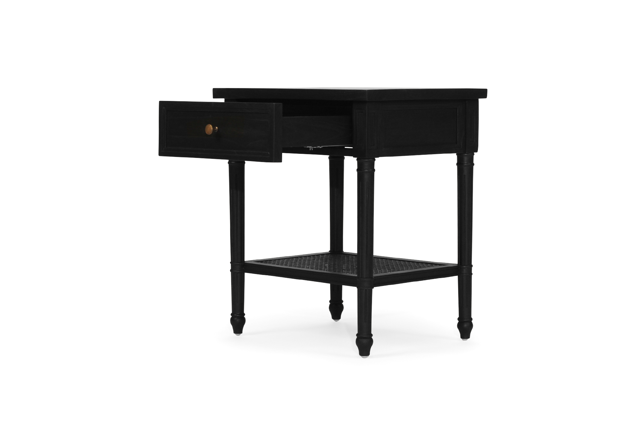 Hamilton Cane Bedside Table - Black - Image 5