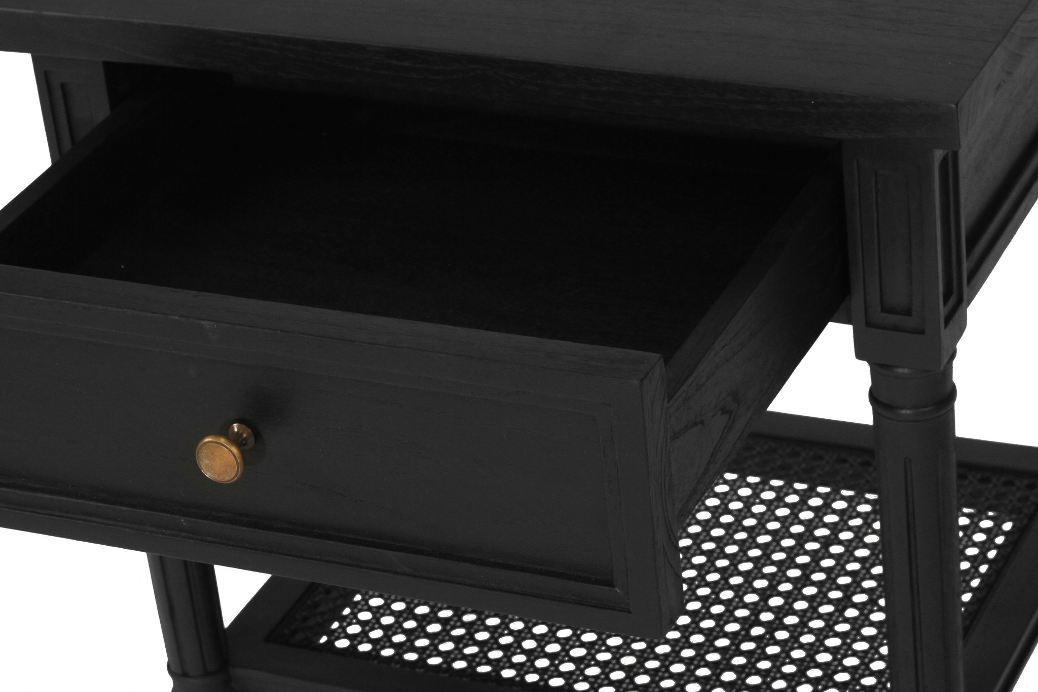 Hamilton Cane Bedside Table - Black - Image 9