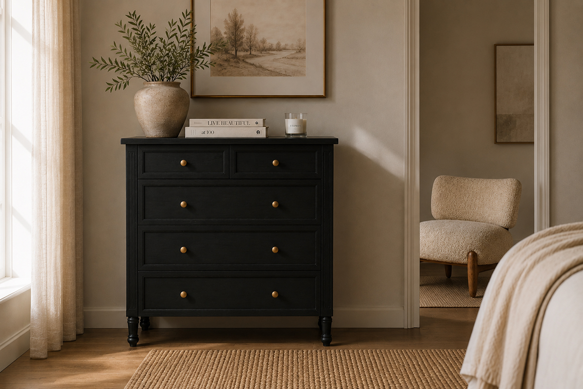 Hamilton Dresser - Black- 5 Drawer - Image 2