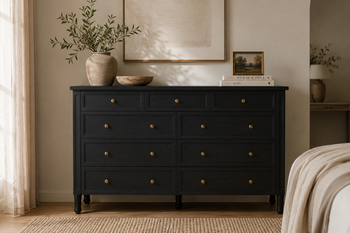 Hamilton Dresser - 9 Drawer - Black - Image 10