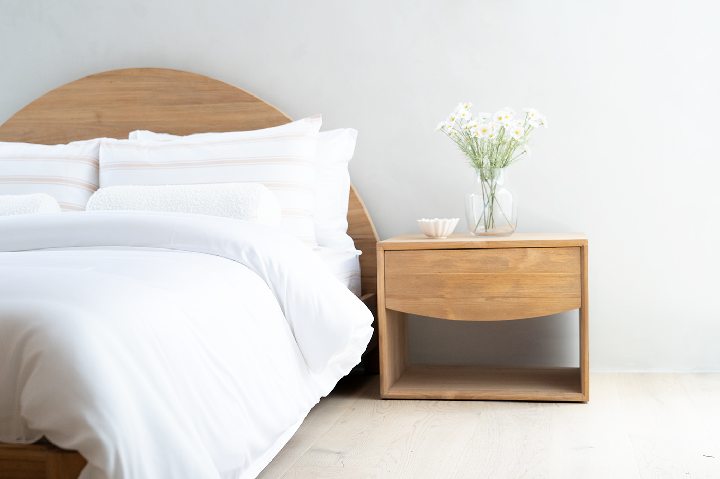 Koa Bedside Table - Low (46cmH) - Image 12