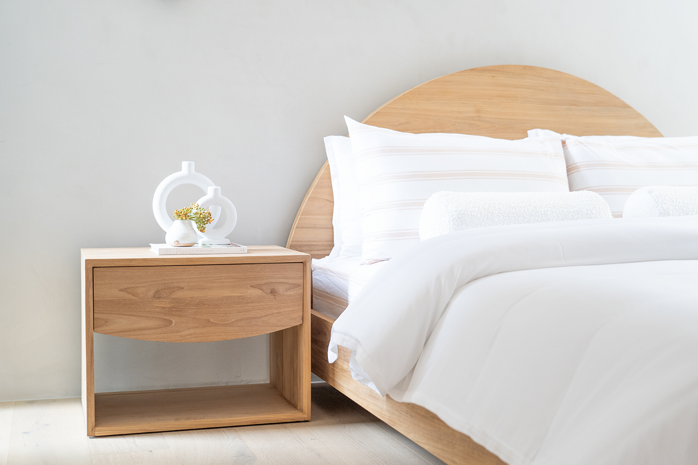 Koa Bedside Table - Low (46cmH) - Image 13