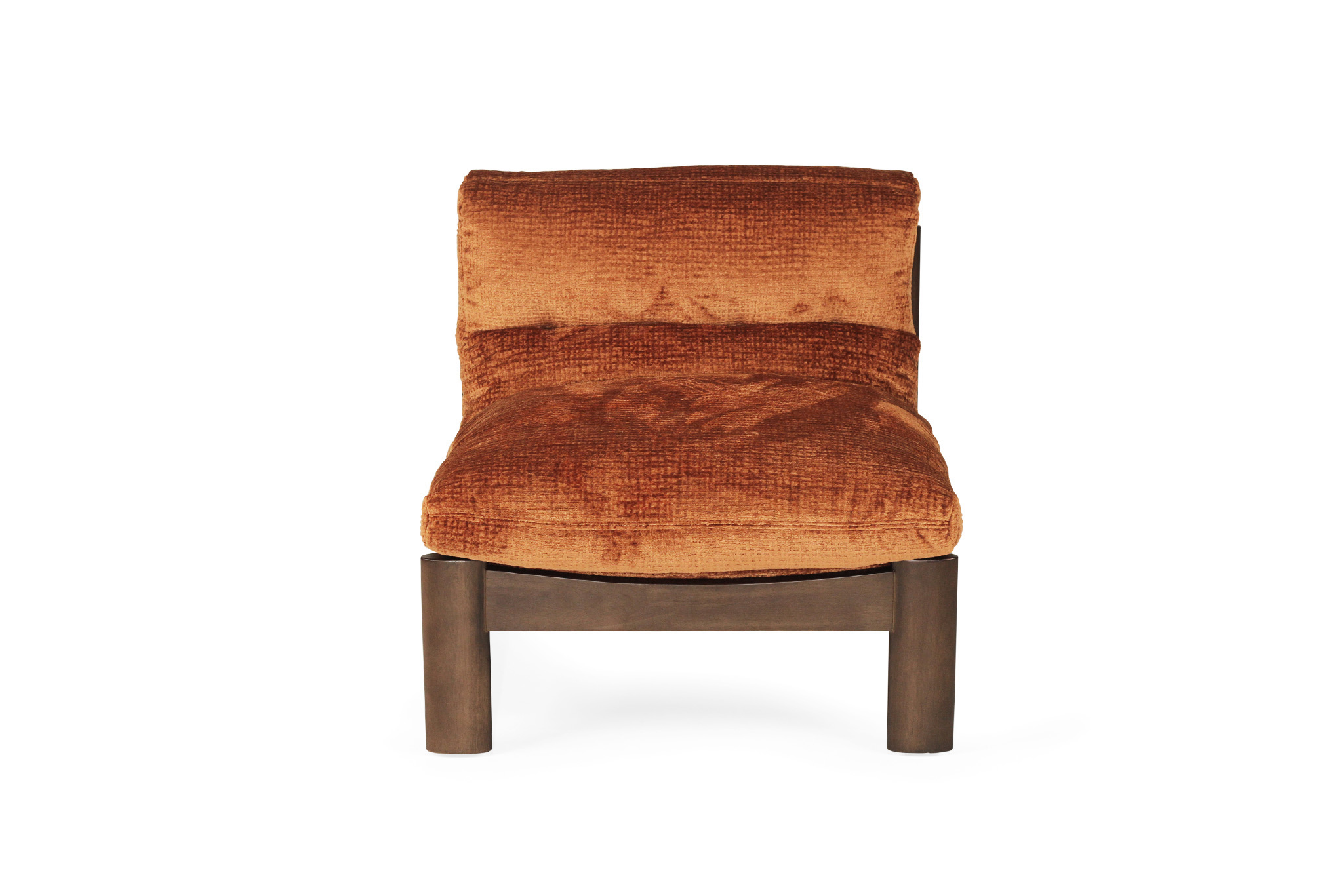 Parker Armchair - Burnt Orange on Charcoal Frame - Image 3