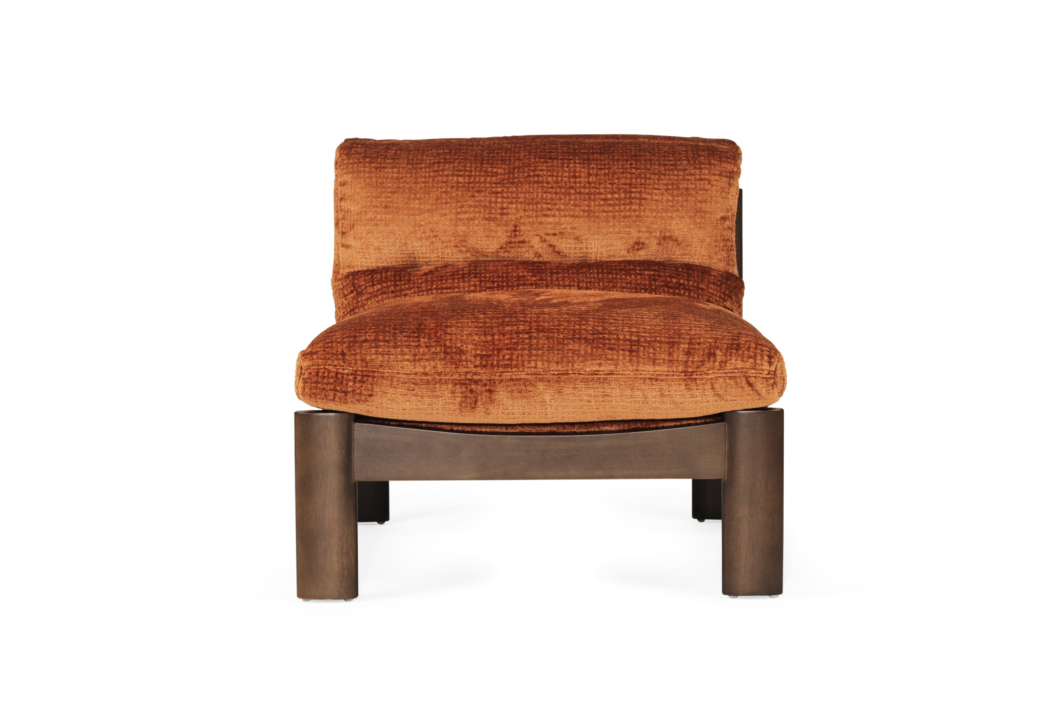 Parker Armchair - Burnt Orange on Charcoal Frame - Image 4