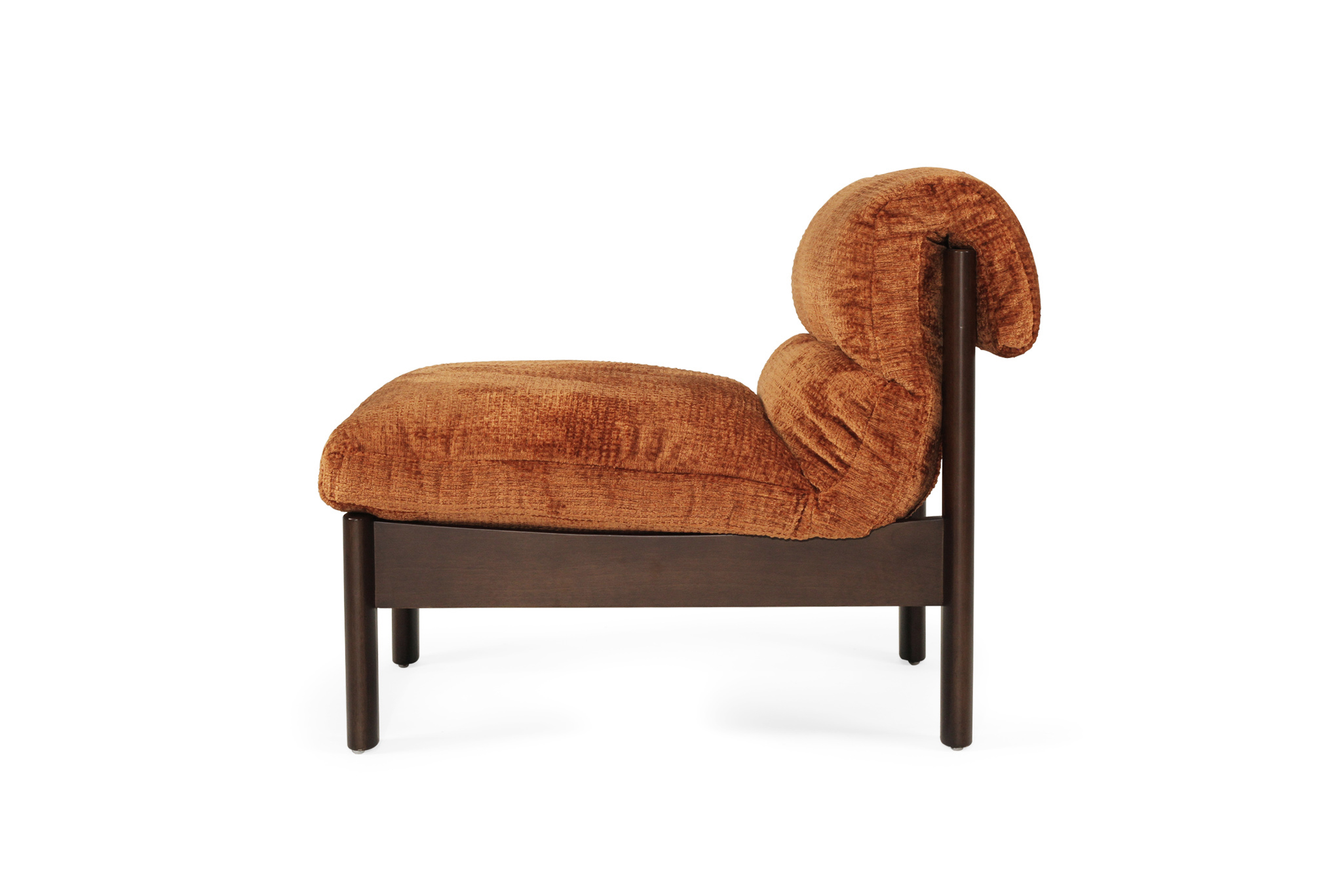 Parker Armchair - Burnt Orange on Charcoal Frame - Image 5