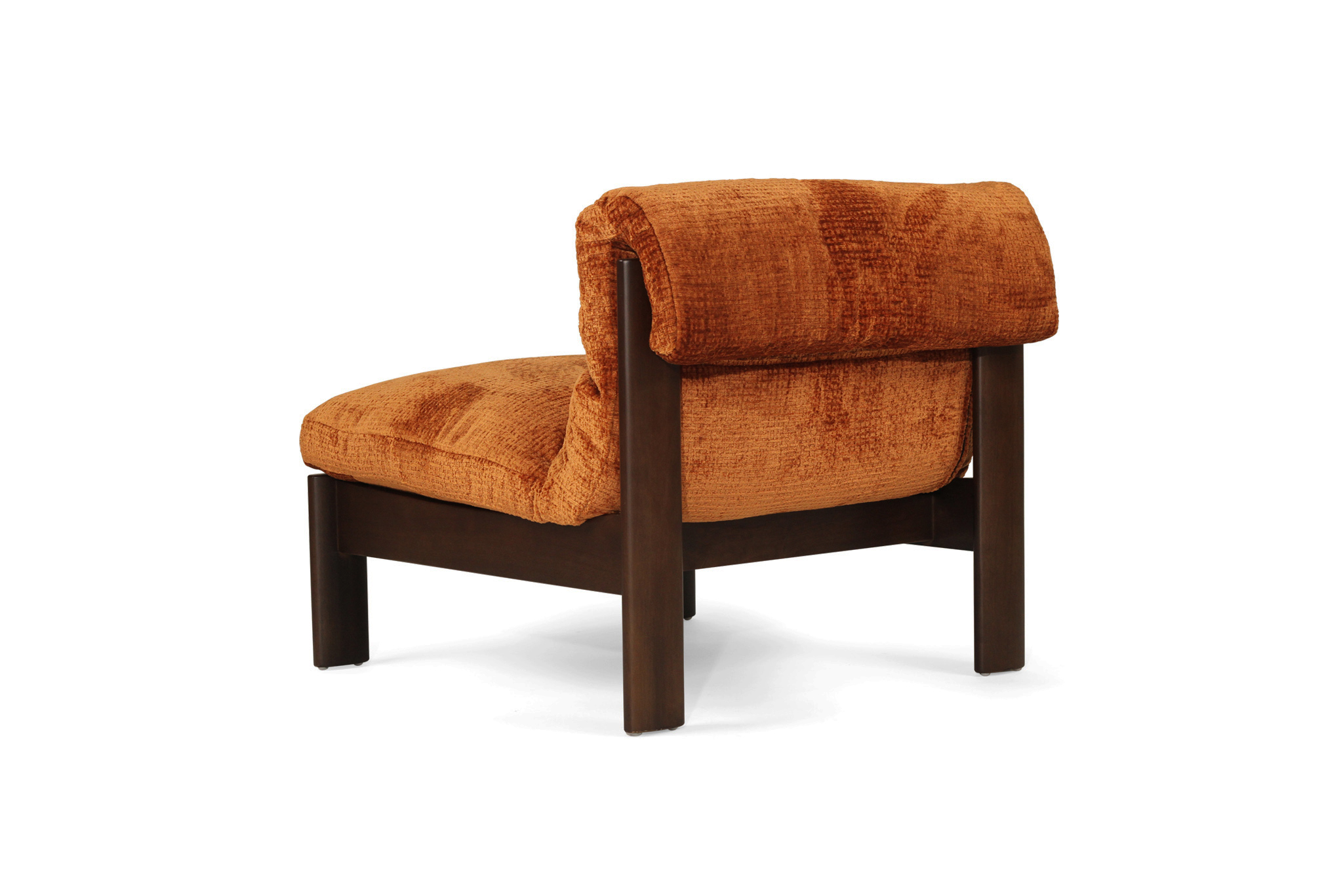 Parker Armchair - Burnt Orange on Charcoal Frame - Image 8