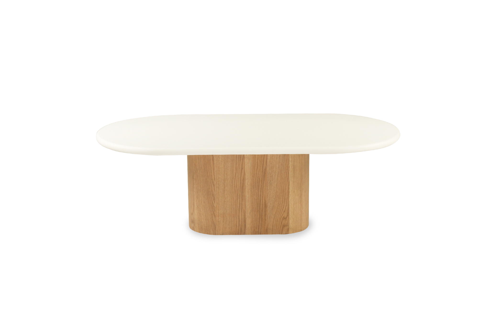 Harlow Oval Coffee Table - 150cm - Natural Oak Base - Image 5