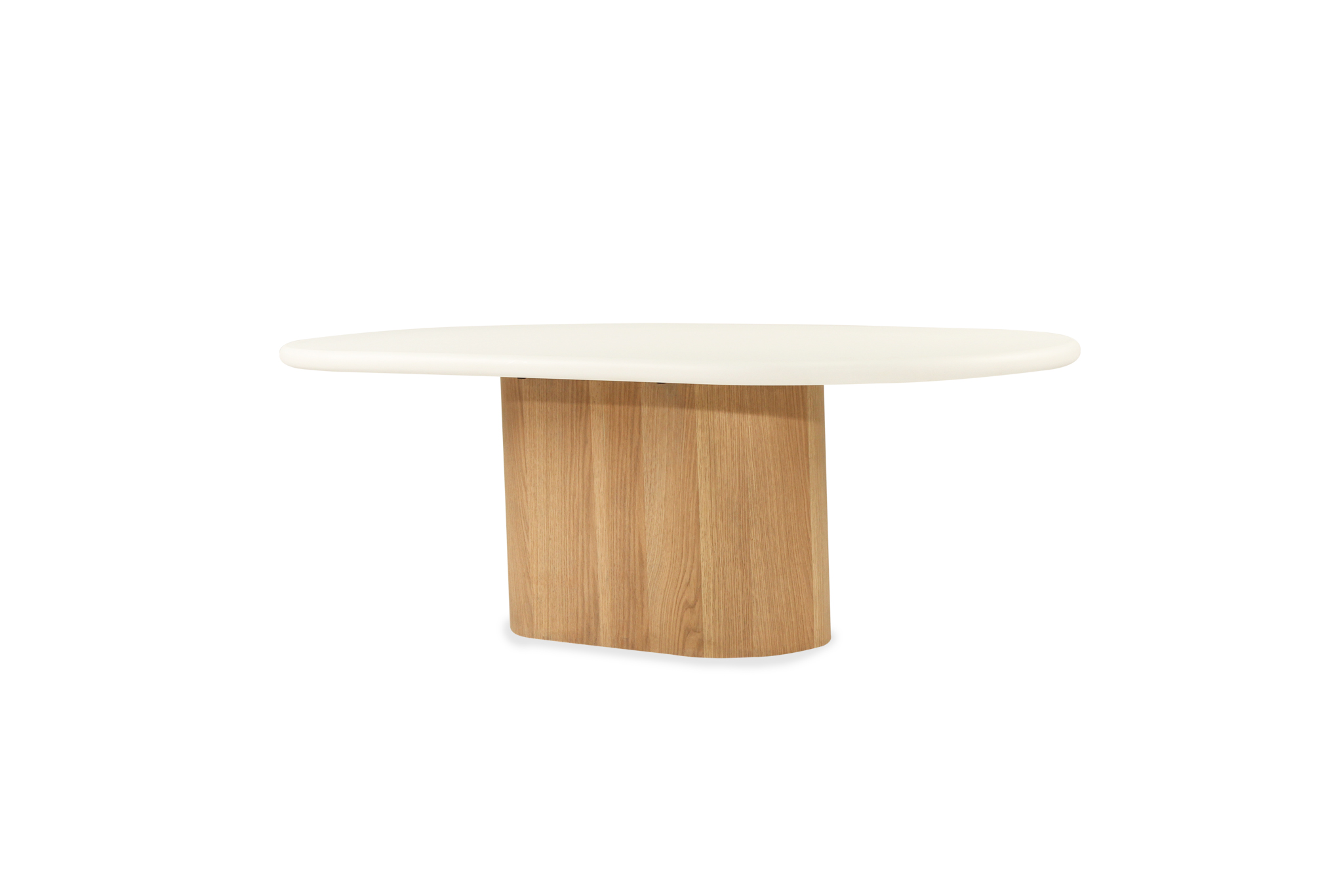 Harlow Oval Coffee Table - 150cm - Natural Oak Base - Image 3