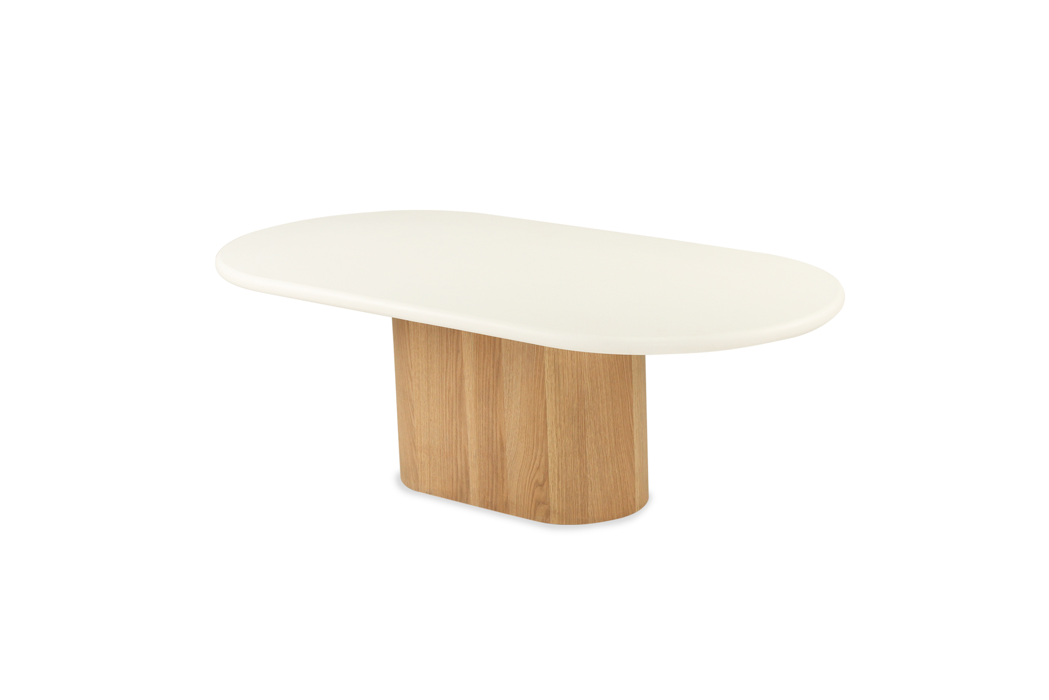 Harlow Oval Coffee Table - 150cm - Natural Oak Base - Image 6