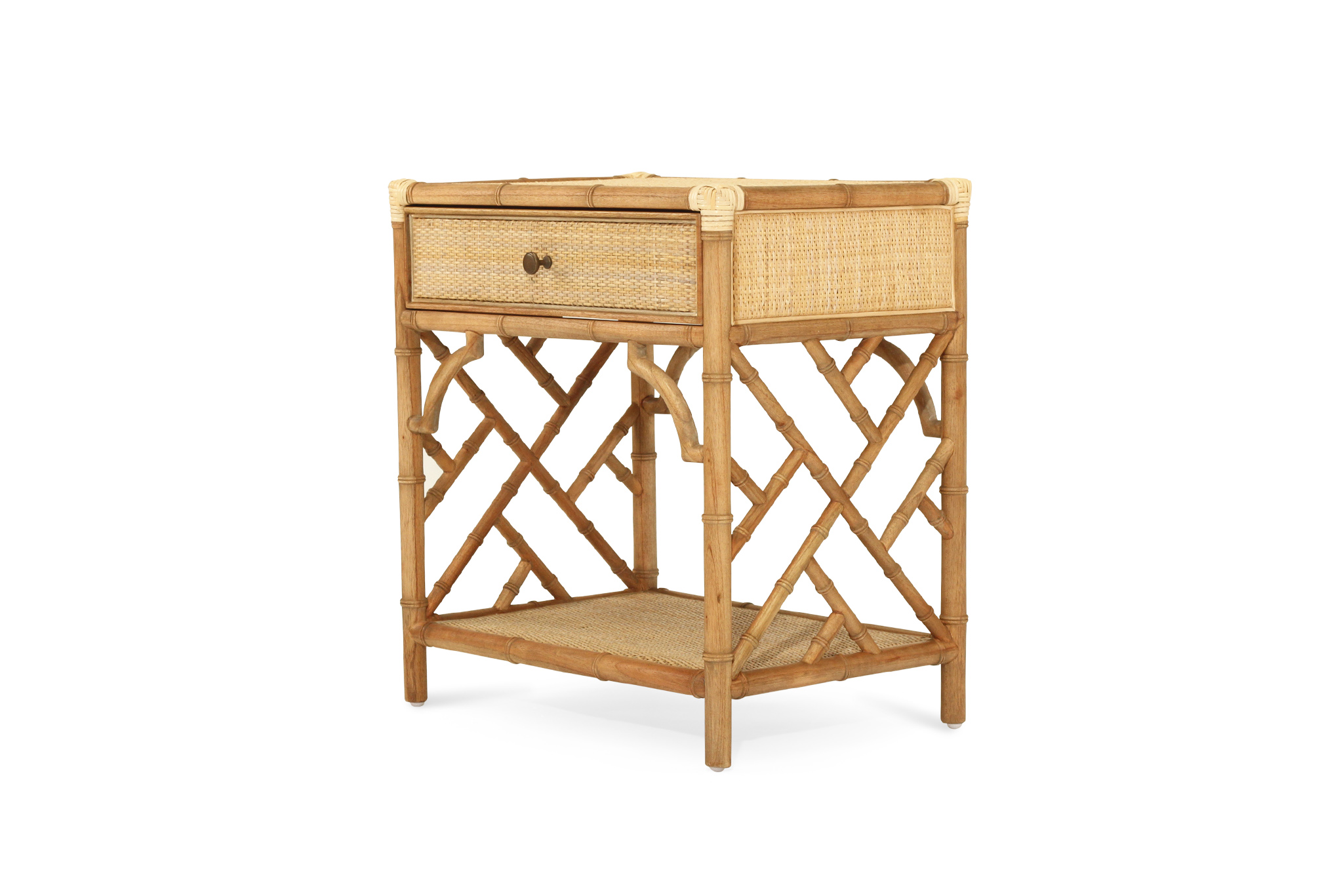 Chippendale Bedside Table - Weathered Oak - Image 3