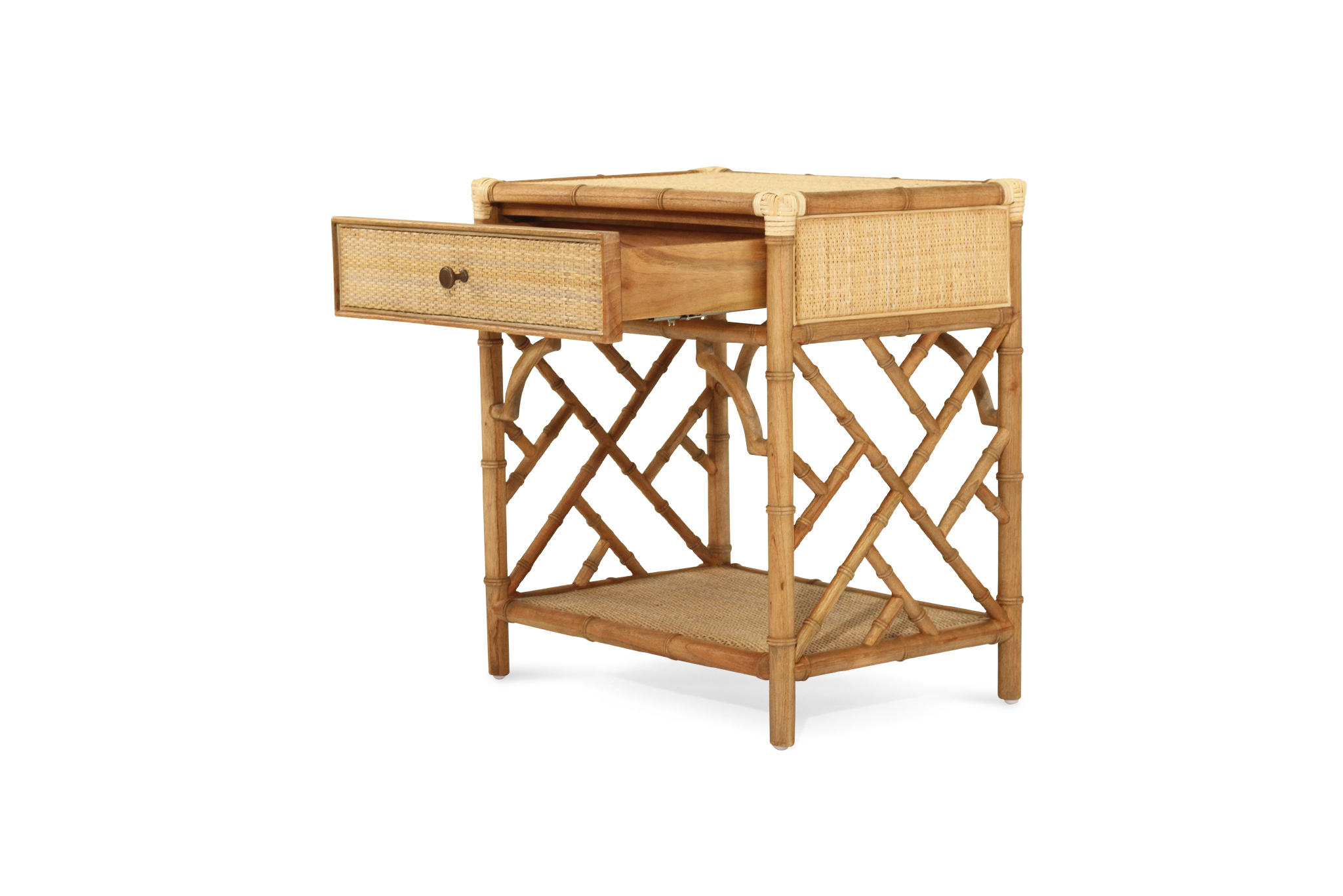 Chippendale Bedside Table - Weathered Oak - Image 5