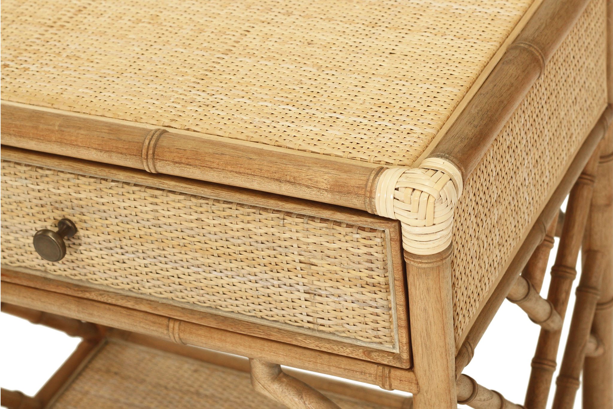 Chippendale Bedside Table - Weathered Oak - Image 9
