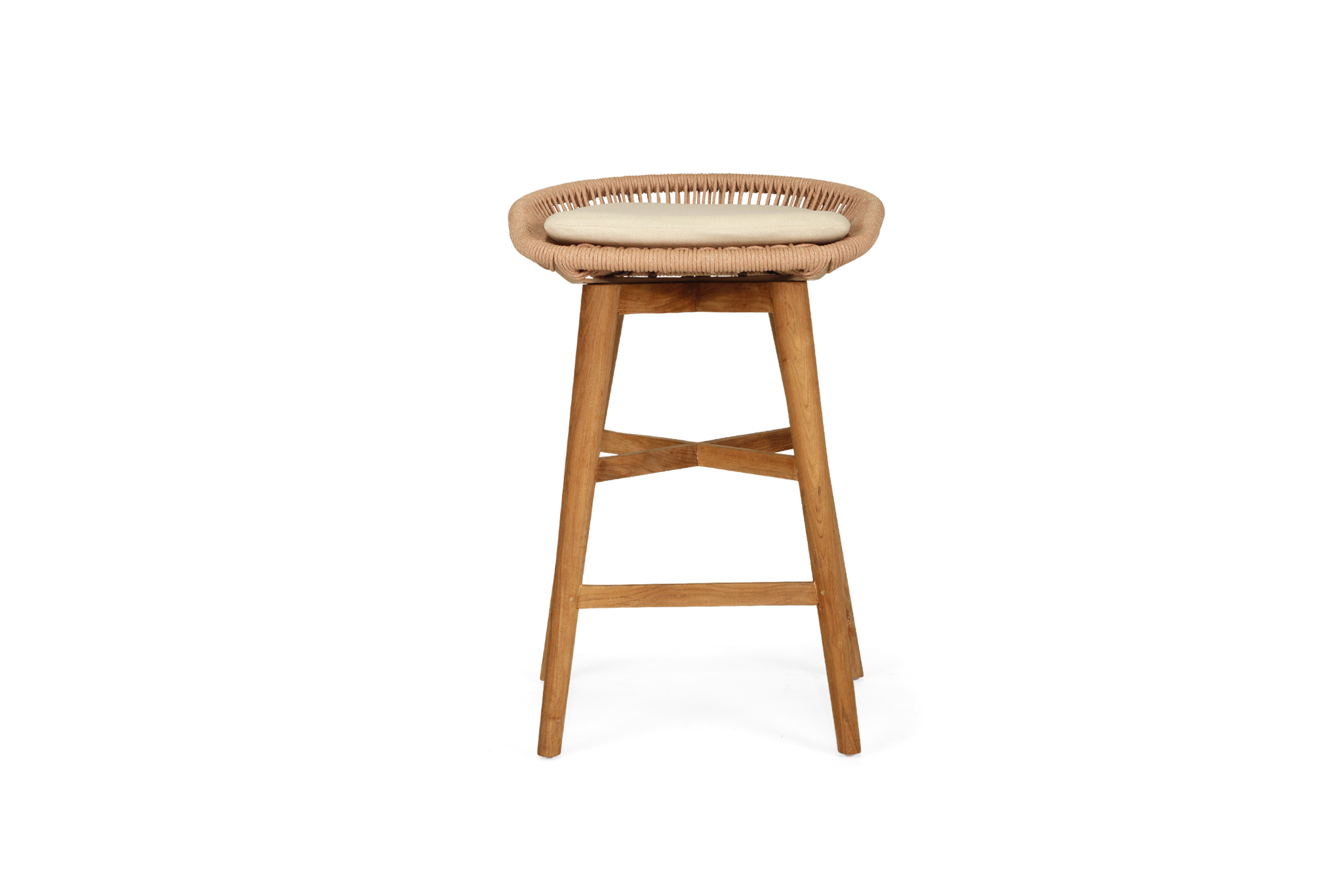 Taylor Backless Counter Stool - Indoor/Outdoor - Apricot - Image 2