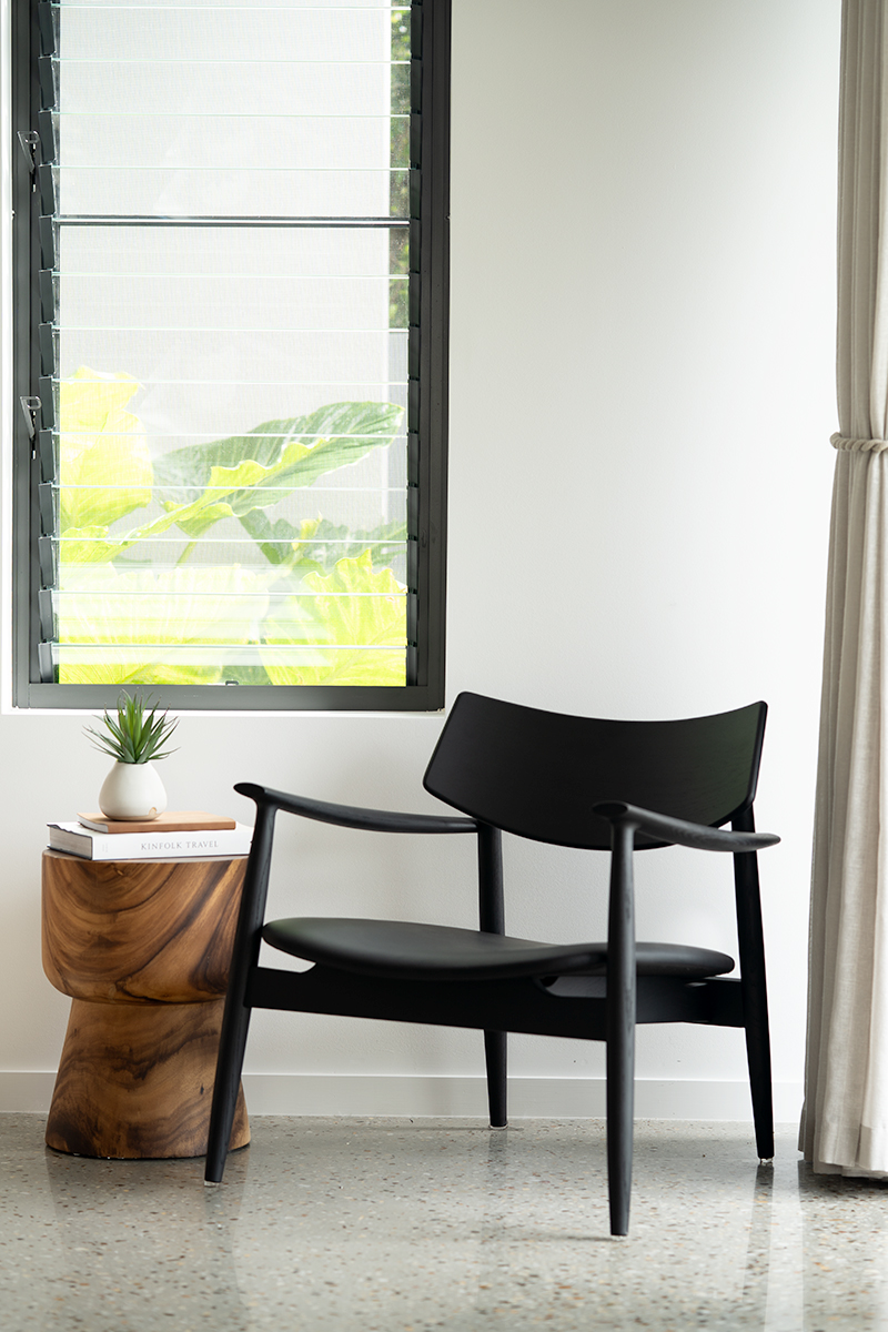 Harlow Occasional Chair - Black with Leather Seat - Image 13