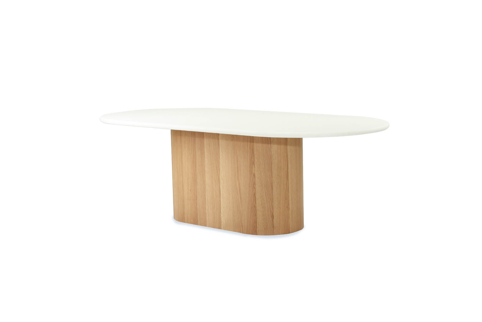 Harlow Oval Dining Table - 240cm - Natural Oak Base