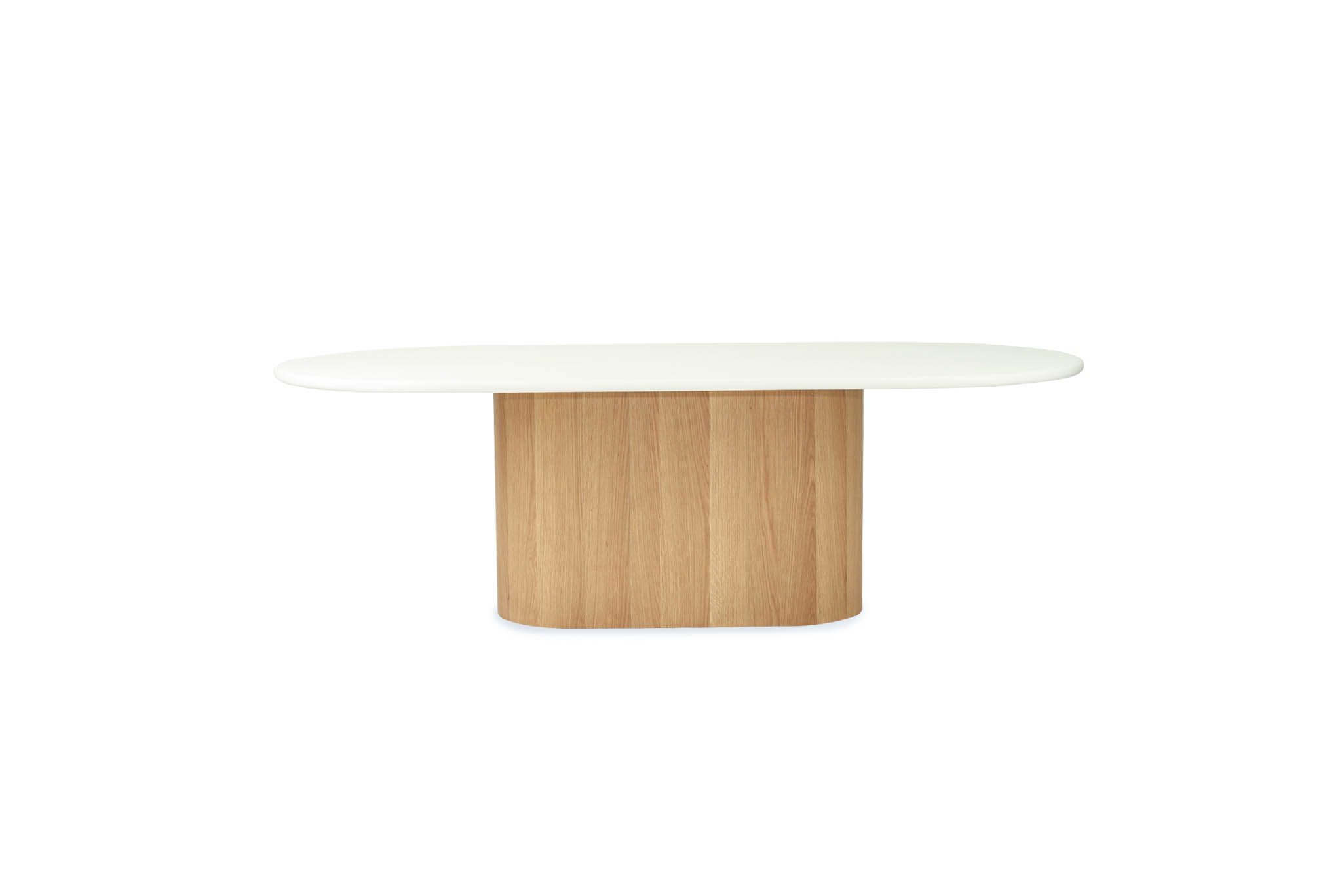 Harlow Oval Dining Table - 240cm - Natural Oak Base - Image 6