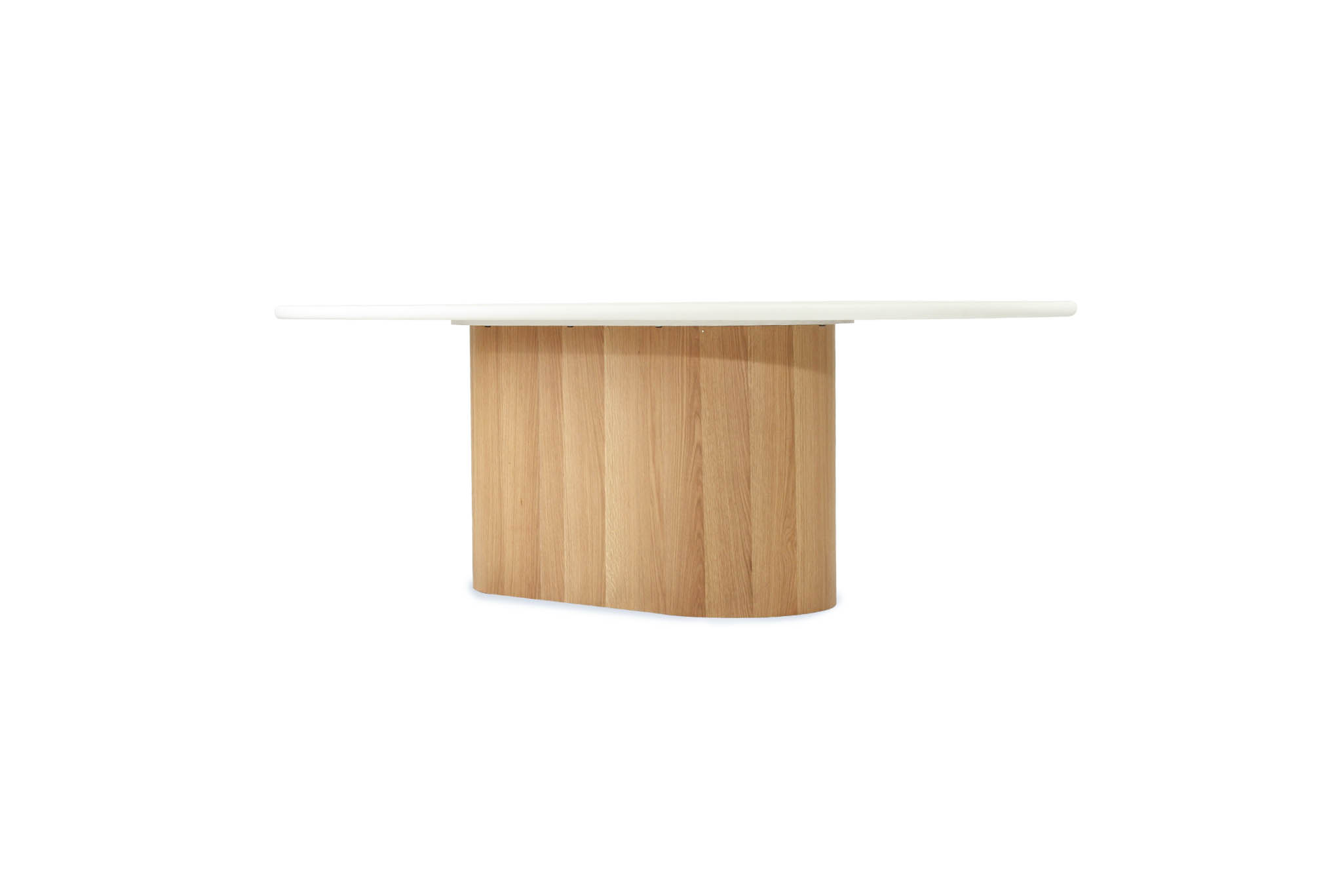 Harlow Oval Dining Table - 240cm - Natural Oak Base - Image 7