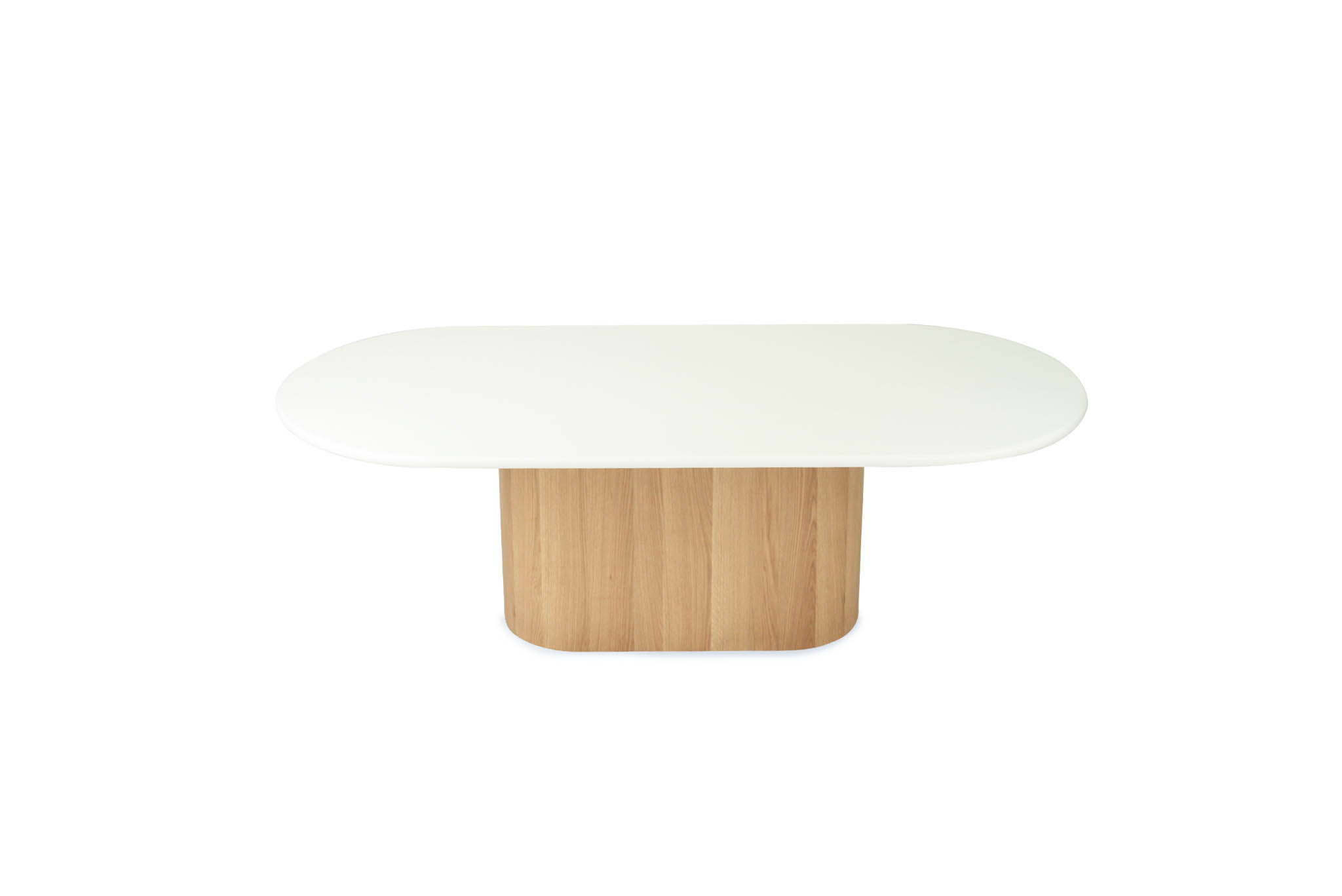 Harlow Oval Dining Table - 240cm - Natural Oak Base - Image 9