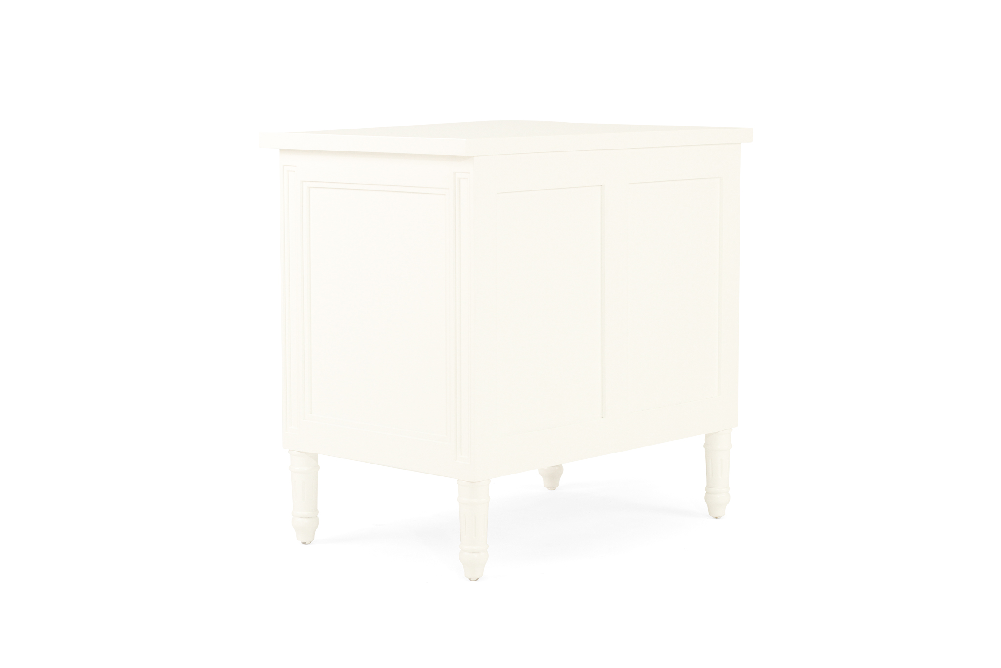 Hamilton Bedside Table - 3 Drawer - White - 70cm - Image 6