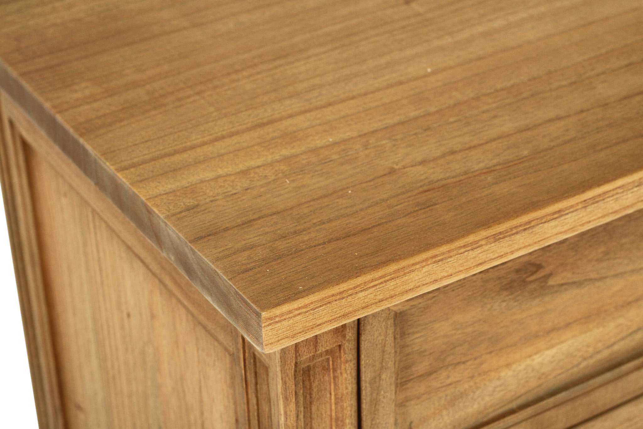 Hamilton Bedside Table - 3 Drawer - Weathered Oak - 70cm - Image 8