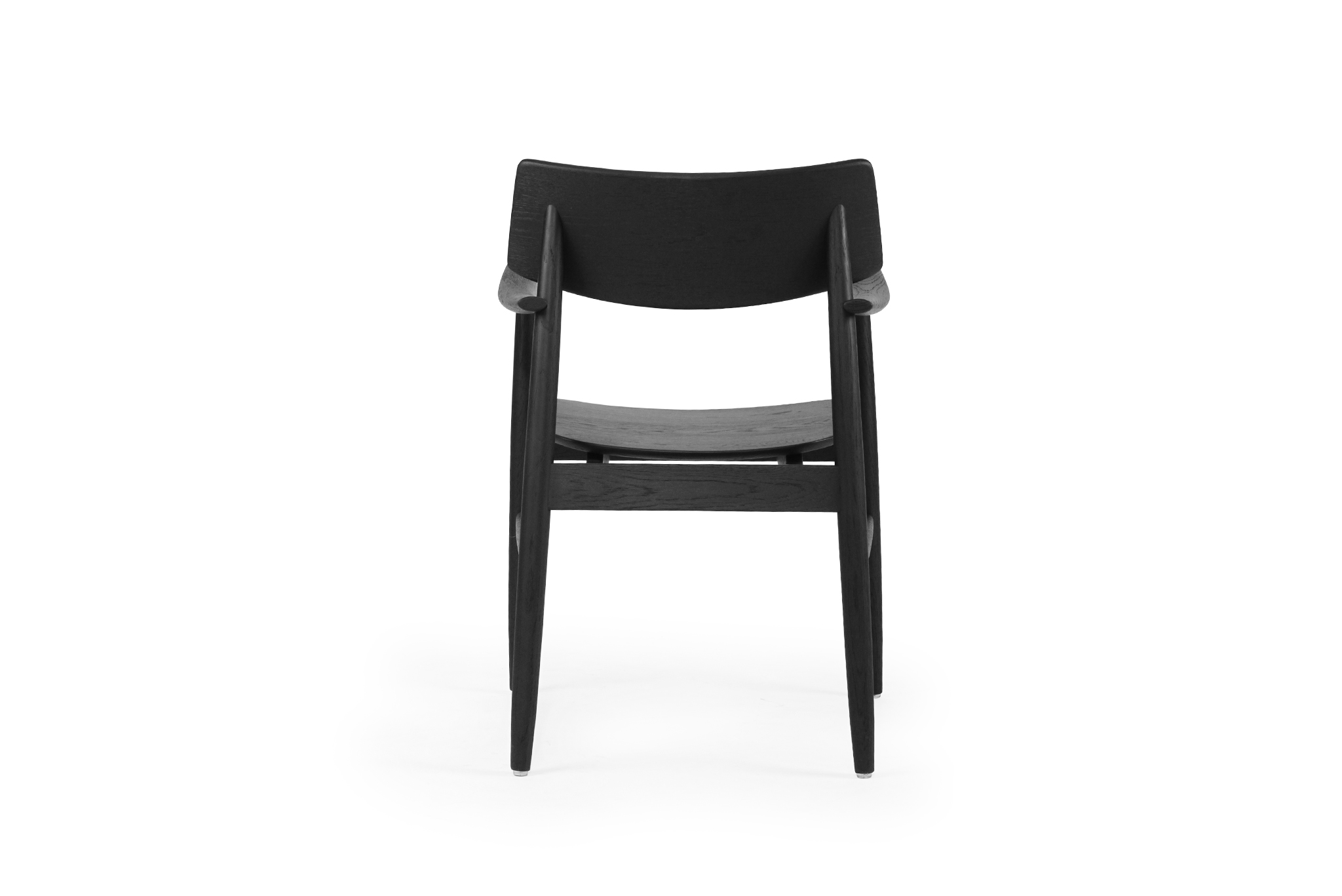 Harlow Dining Armchair - Black with Timber Seat - Image 9