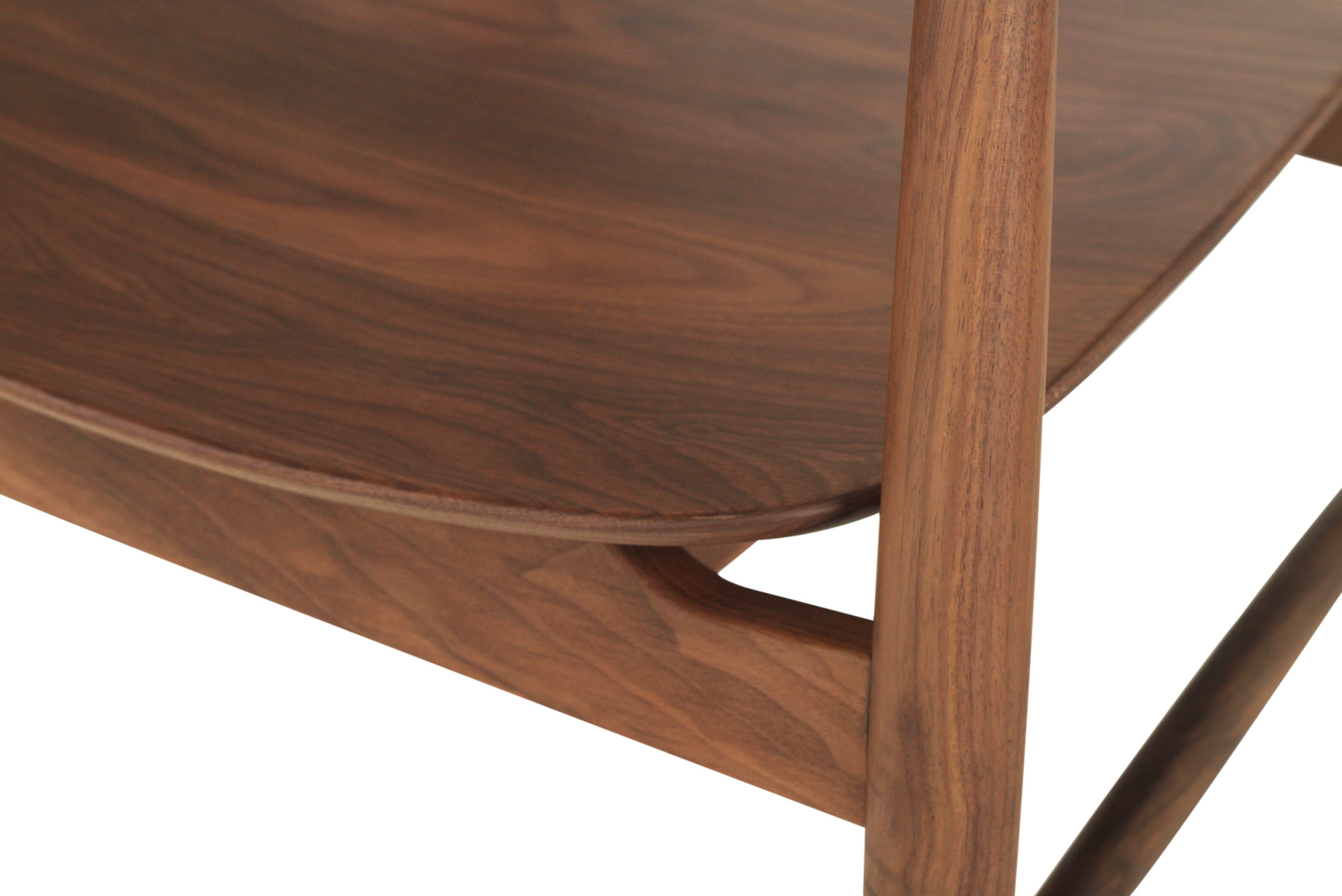 Harlow Dining Armchair - Walnut with Timber Seat - Image 10