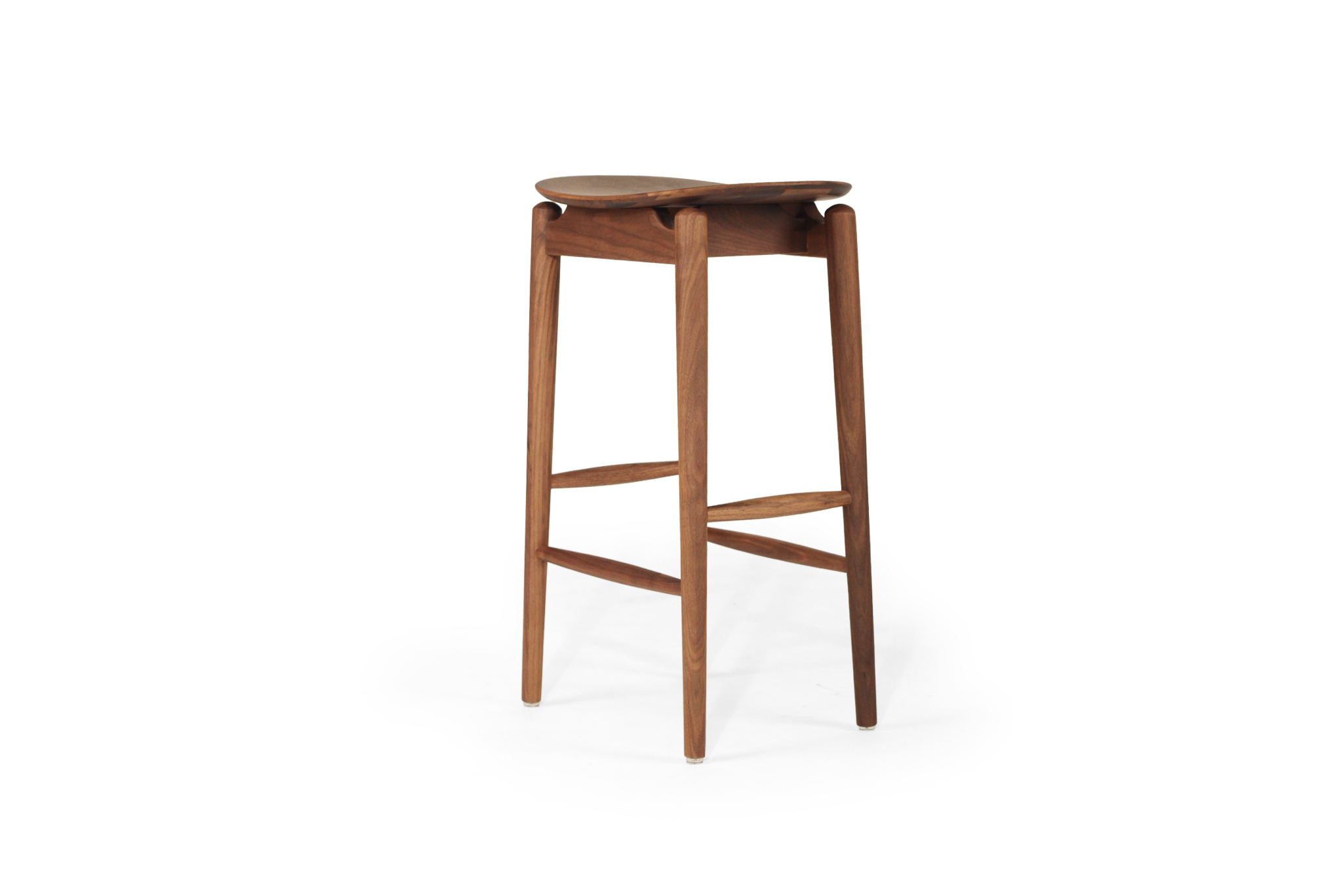 Harlow Backless Counter Stool - Walnut