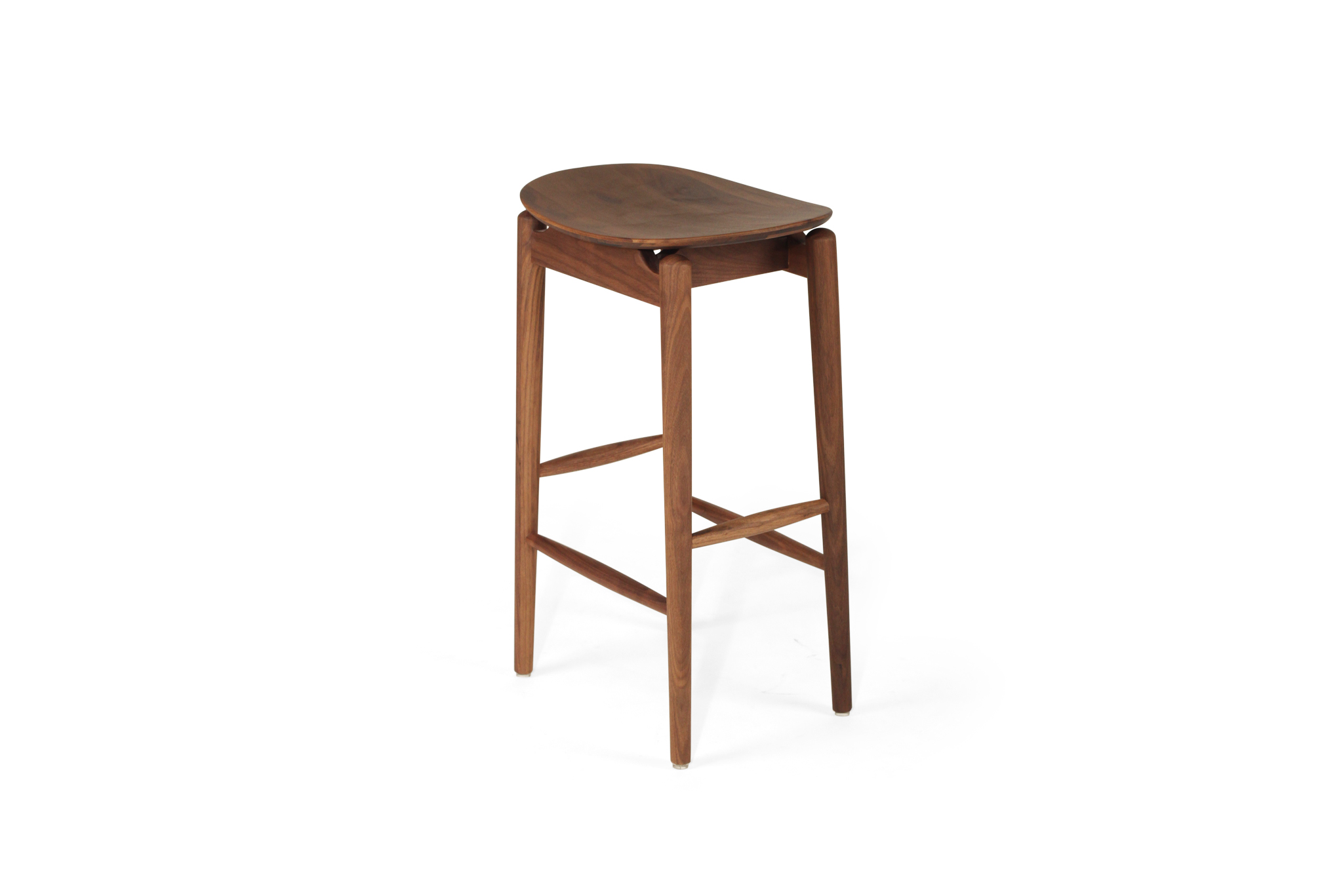 Harlow Backless Counter Stool - Walnut - Image 4