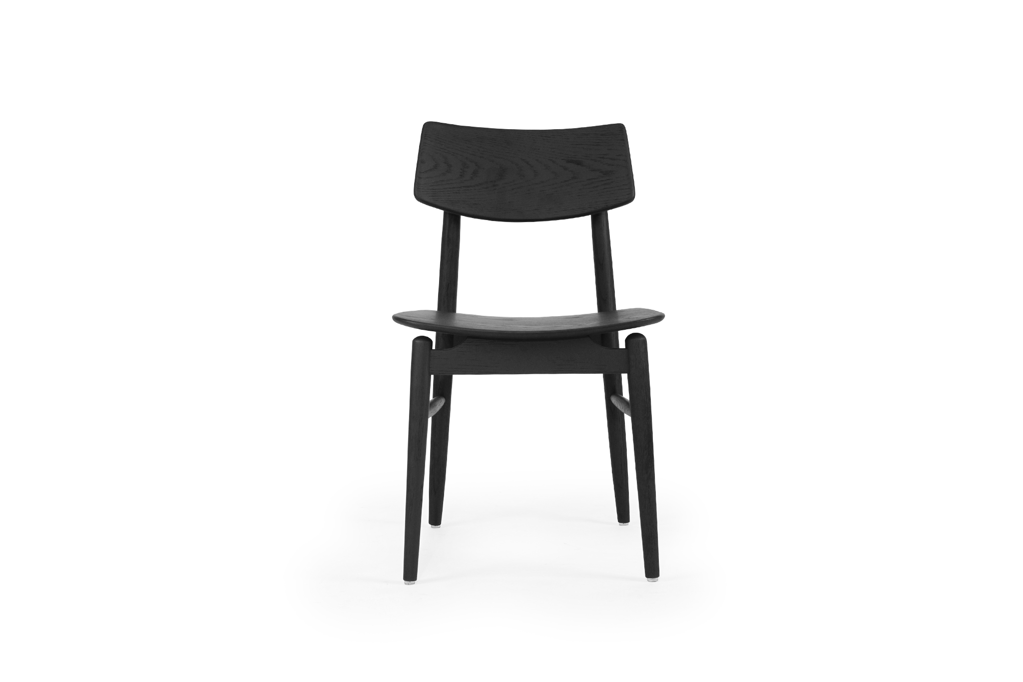 Harlow Dining Chair - Black with Timber Seat - Image 2