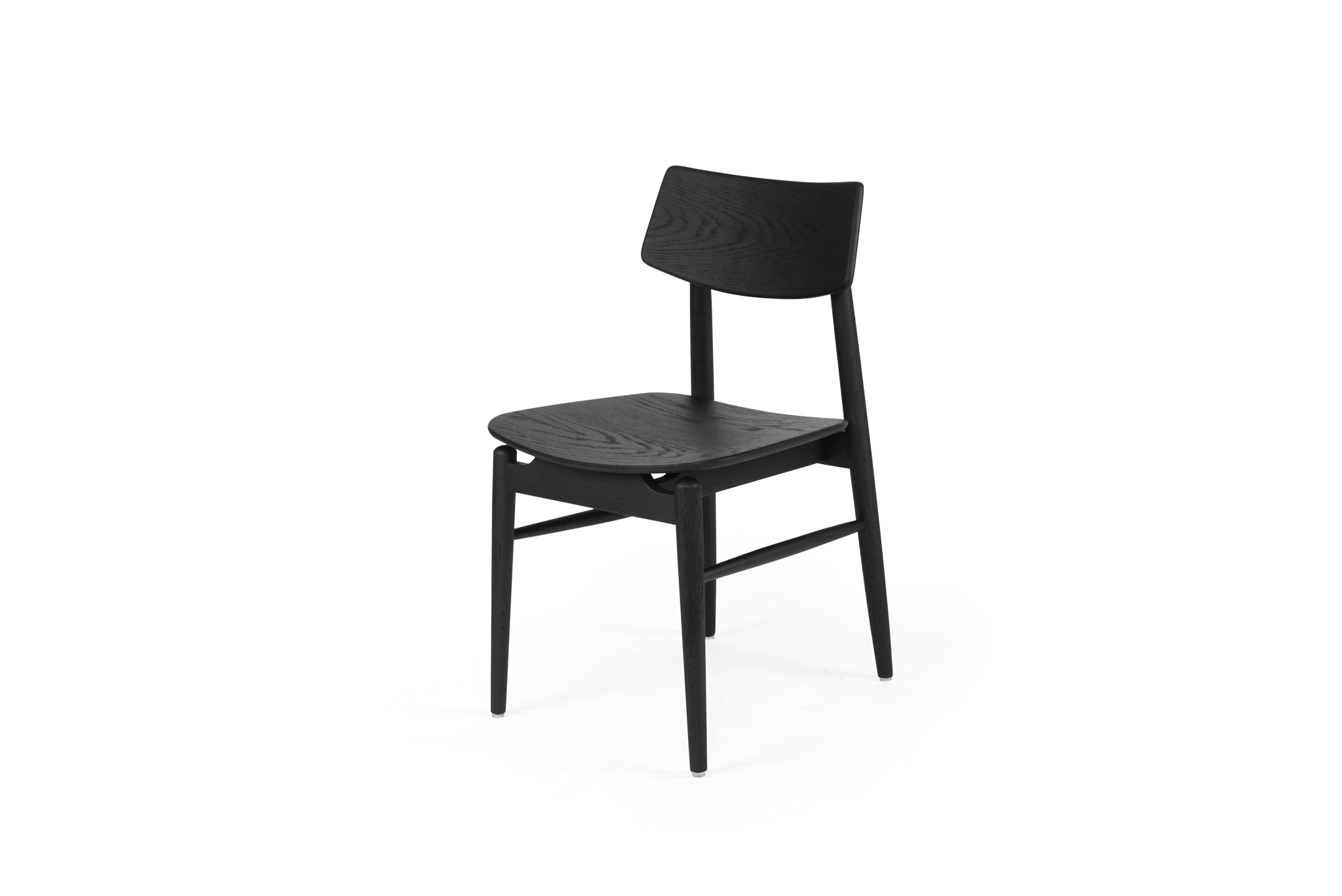 Harlow Dining Chair - Black with Timber Seat - Image 4