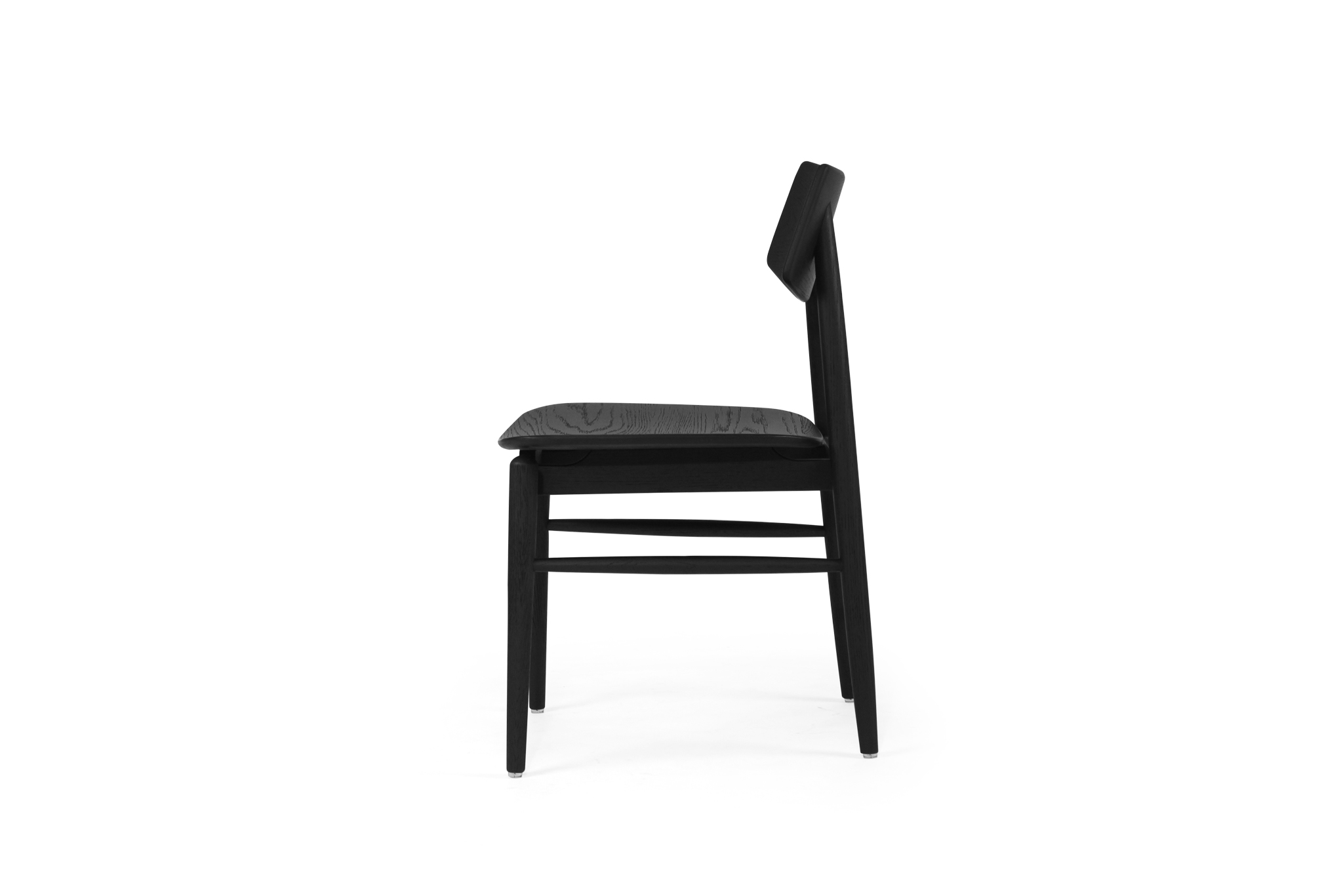 Harlow Dining Chair - Black with Timber Seat - Image 5