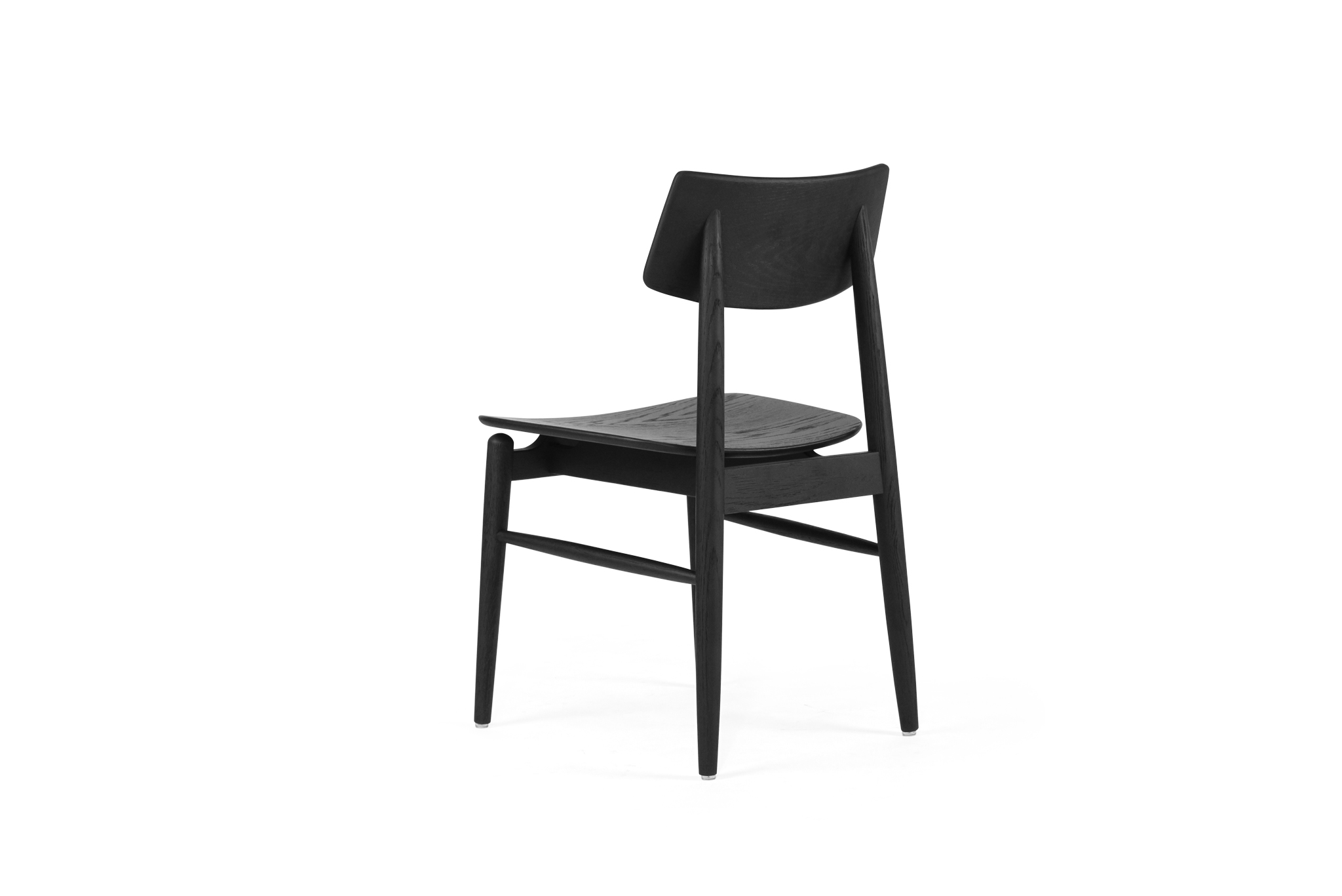 Harlow Dining Chair - Black with Timber Seat - Image 6