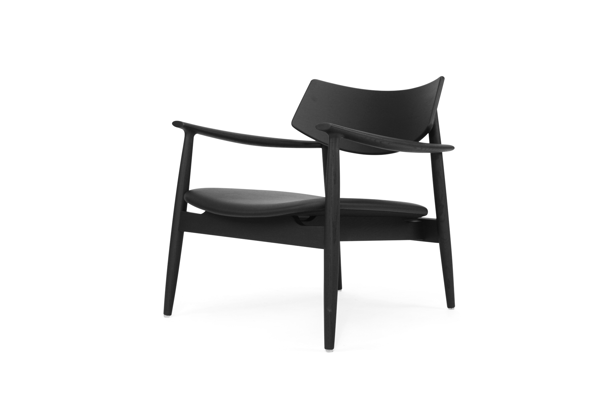 Harlow Occasional Chair - Black with Leather Seat