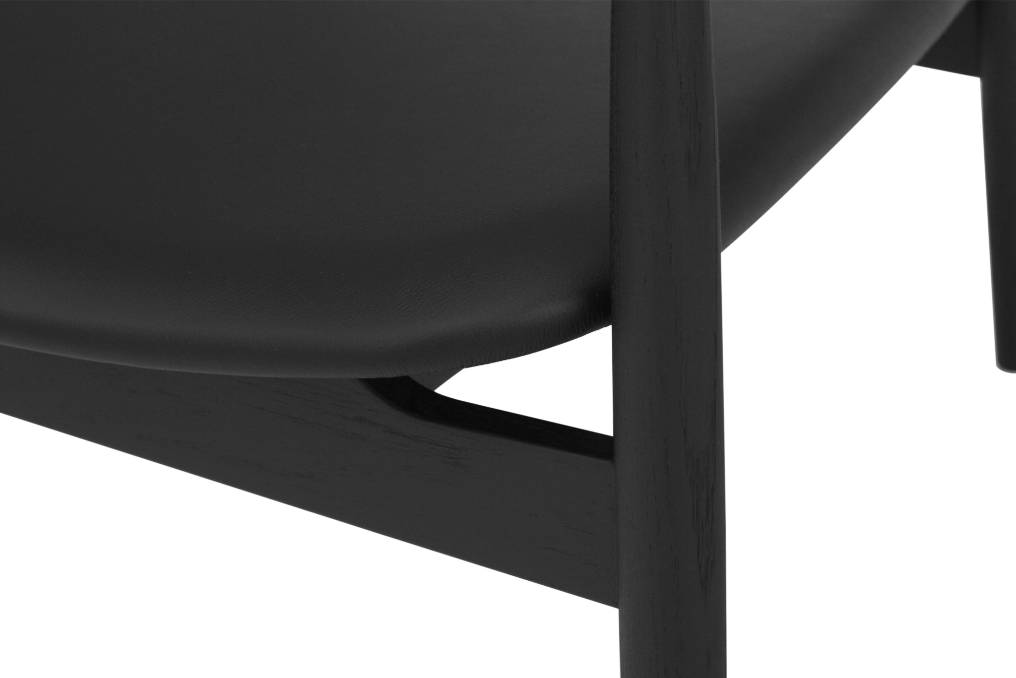 Harlow Occasional Chair - Black with Leather Seat - Image 11