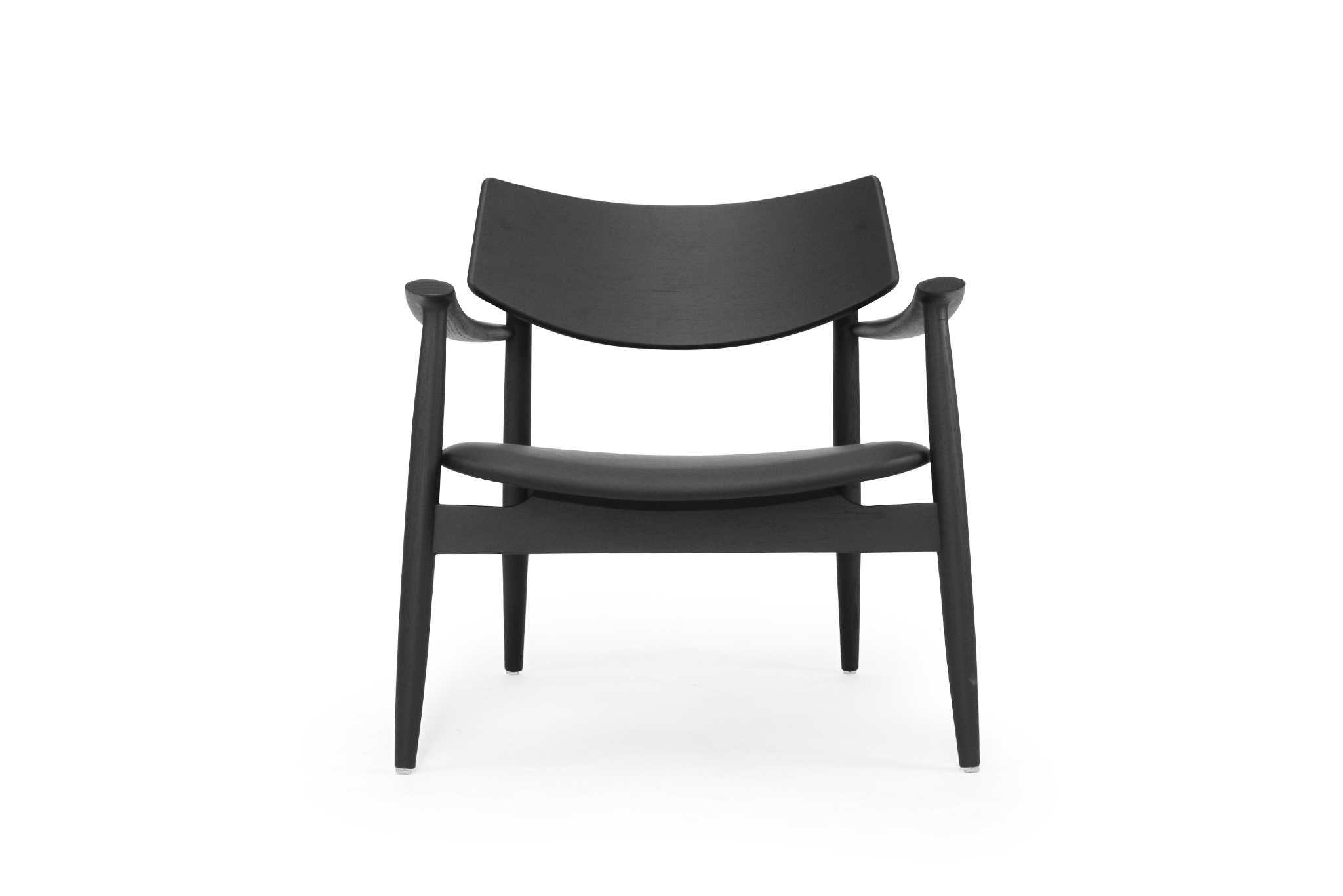 Harlow Occasional Chair - Black with Leather Seat - Image 3