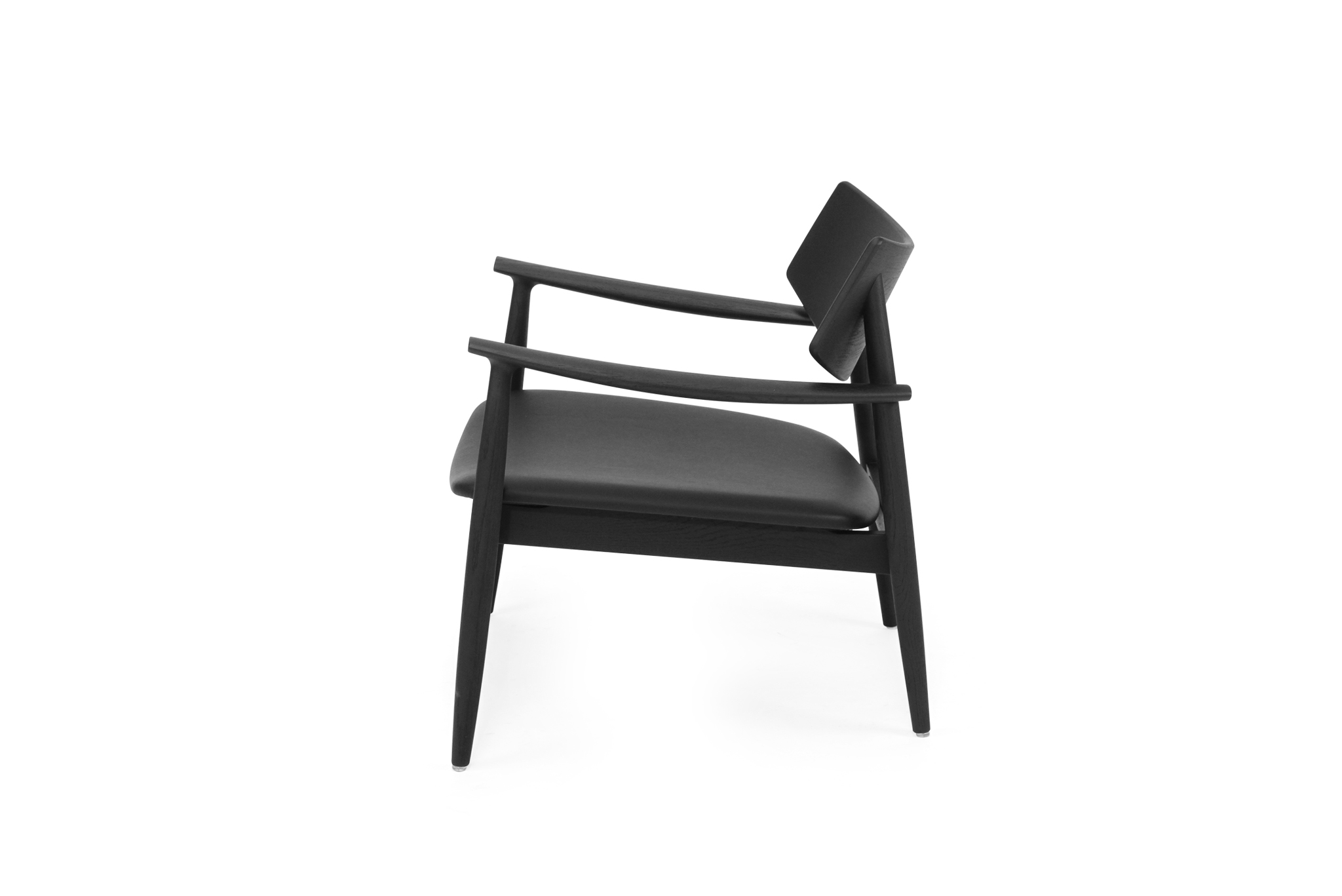 Harlow Occasional Chair - Black with Leather Seat - Image 6