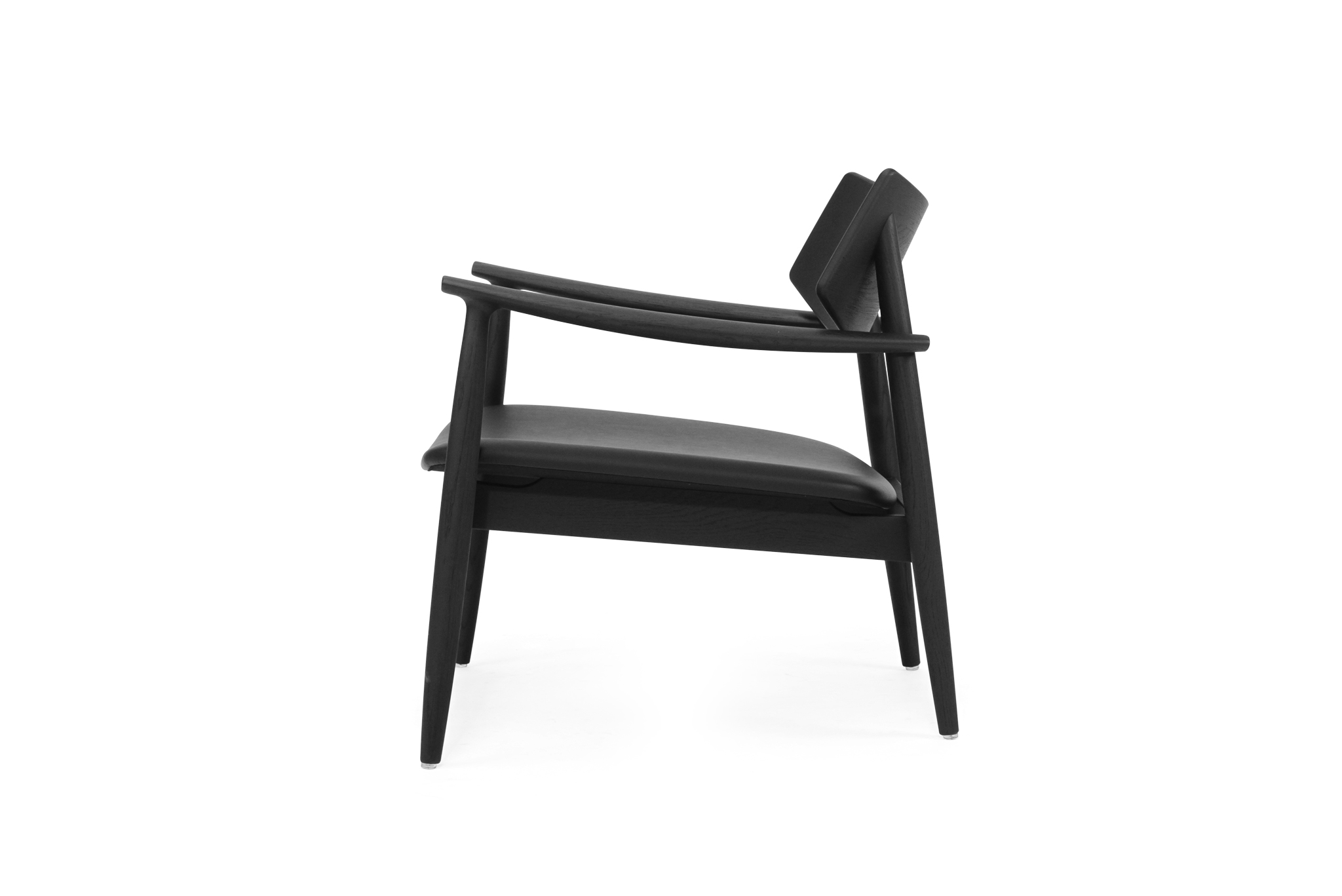 Harlow Occasional Chair - Black with Leather Seat - Image 7