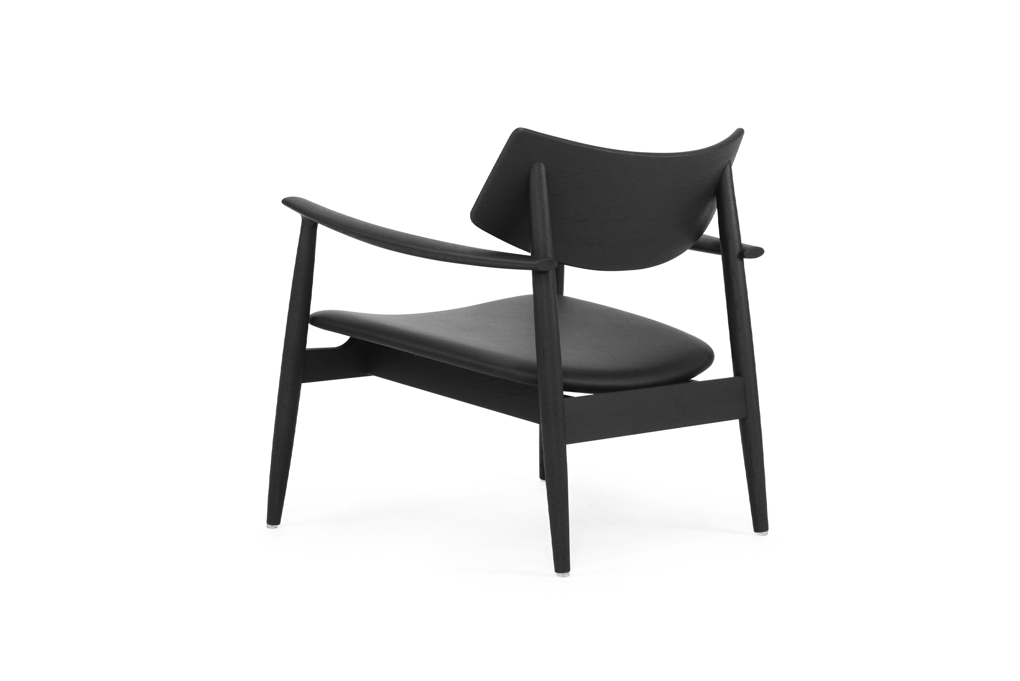 Harlow Occasional Chair - Black with Leather Seat - Image 8
