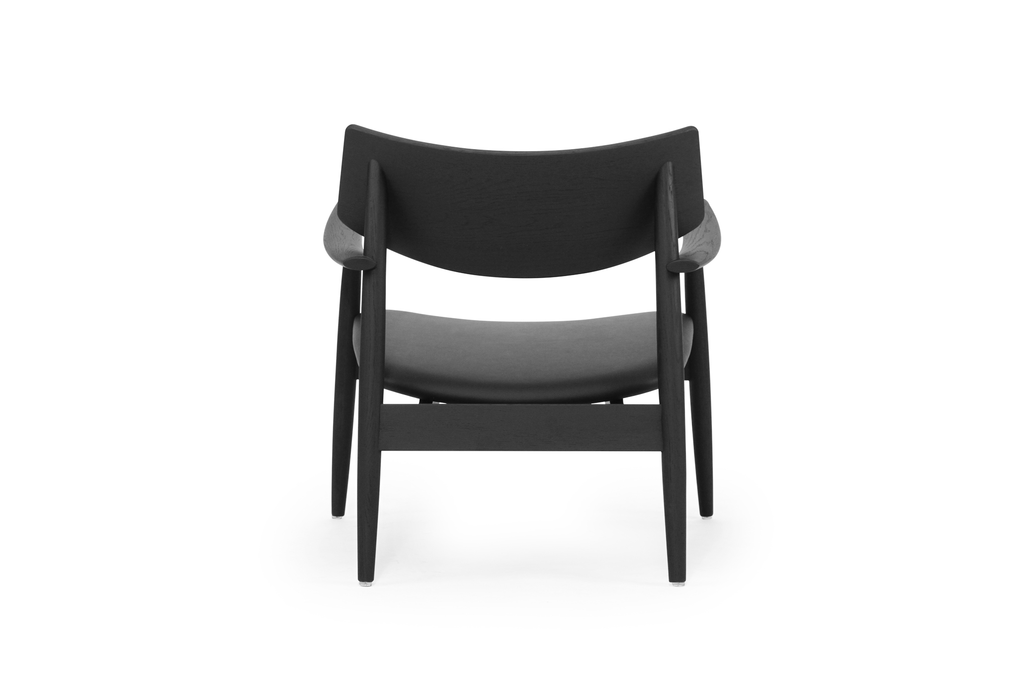 Harlow Occasional Chair - Black with Leather Seat - Image 9
