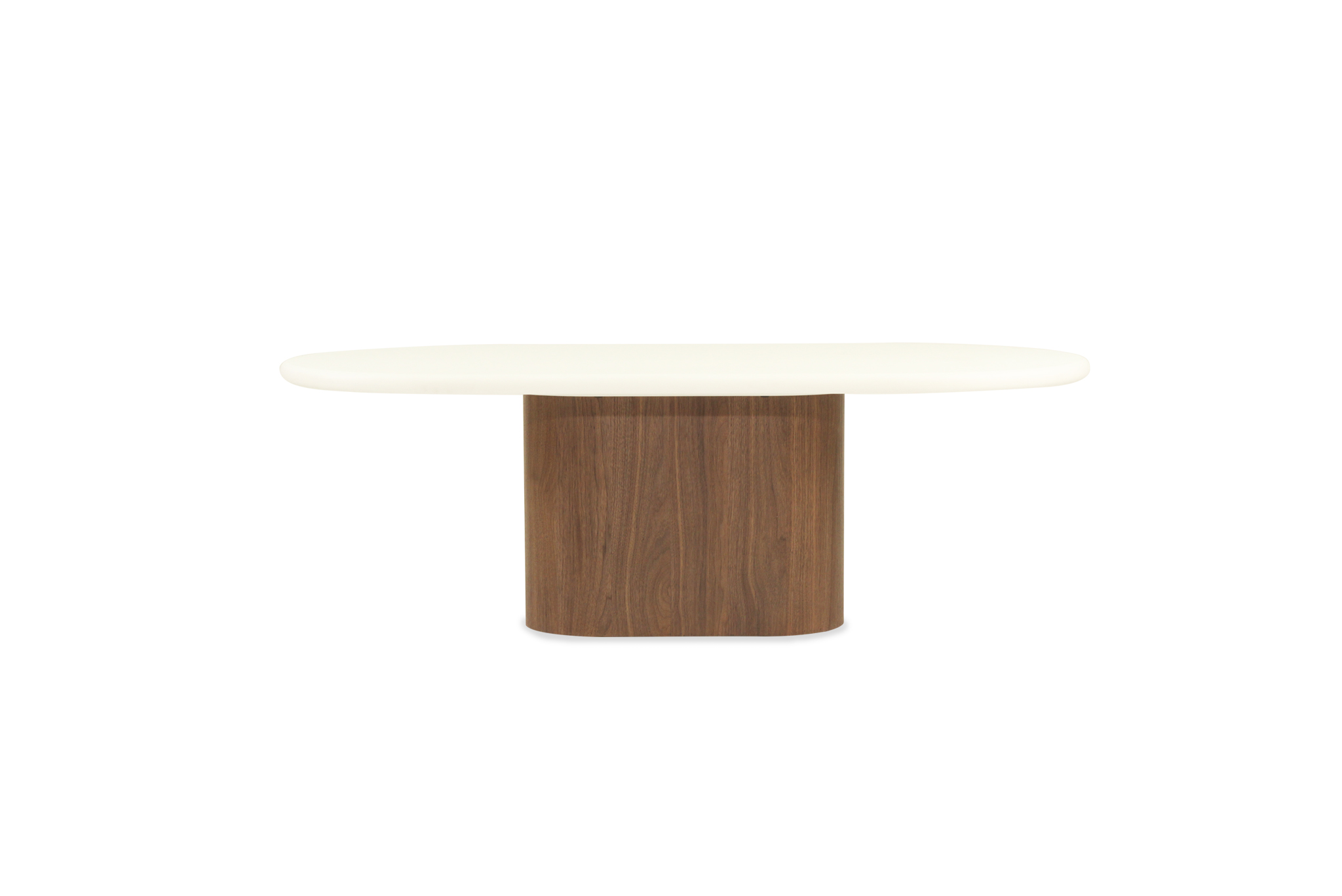 Harlow Oval Coffee Table - 150cm - Walnut Base