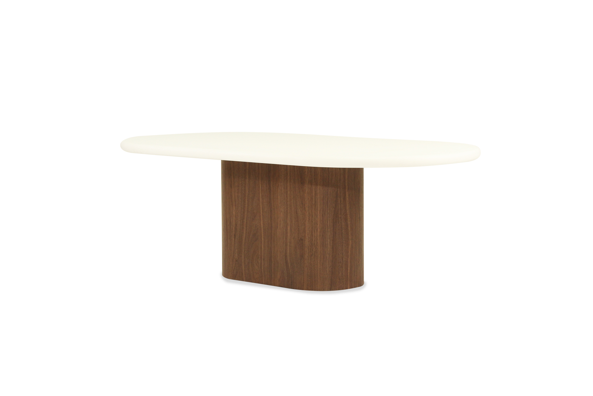 Harlow Oval Coffee Table - 150cm - Walnut Base - Image 5