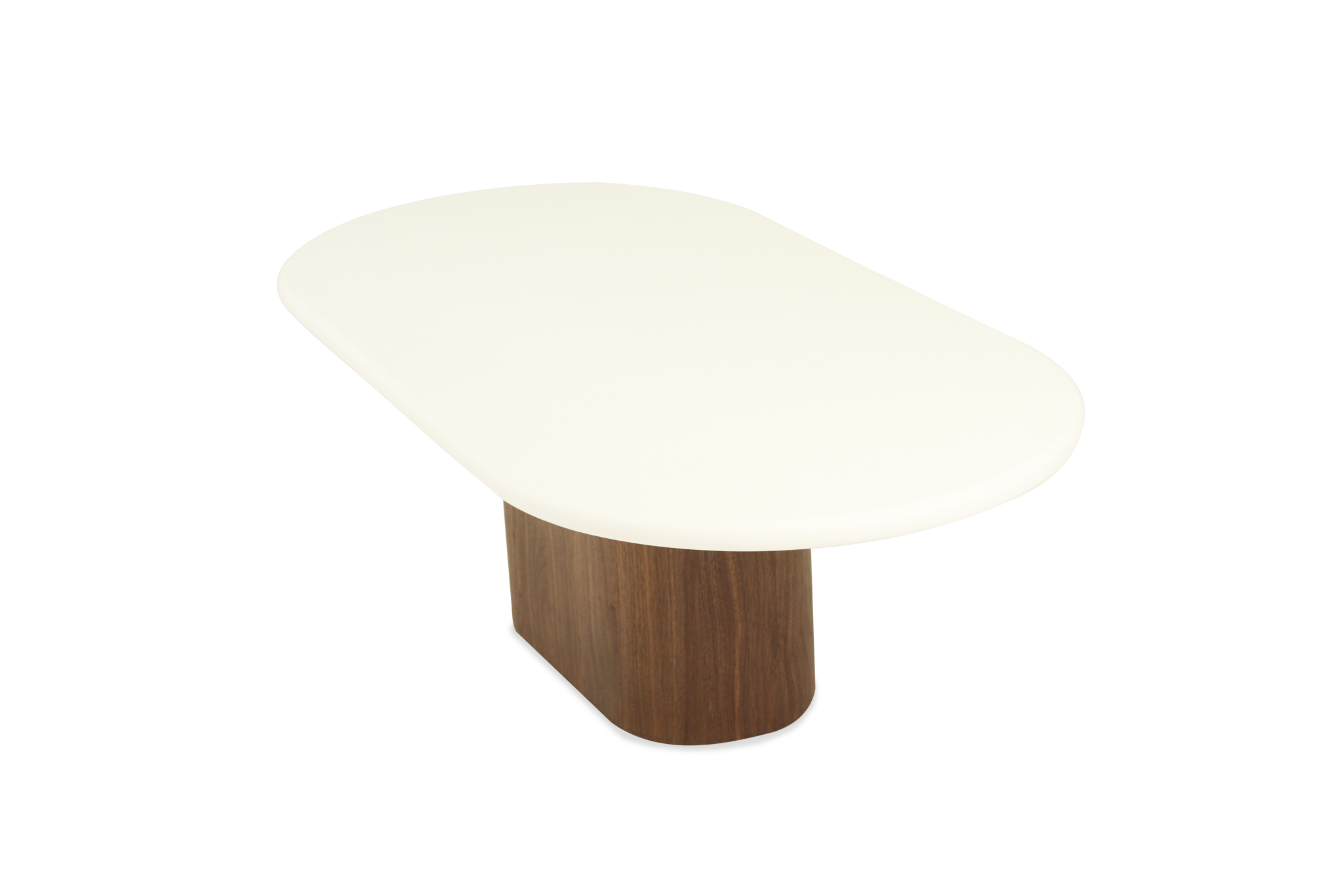 Harlow Oval Coffee Table - 150cm - Walnut Base - Image 3