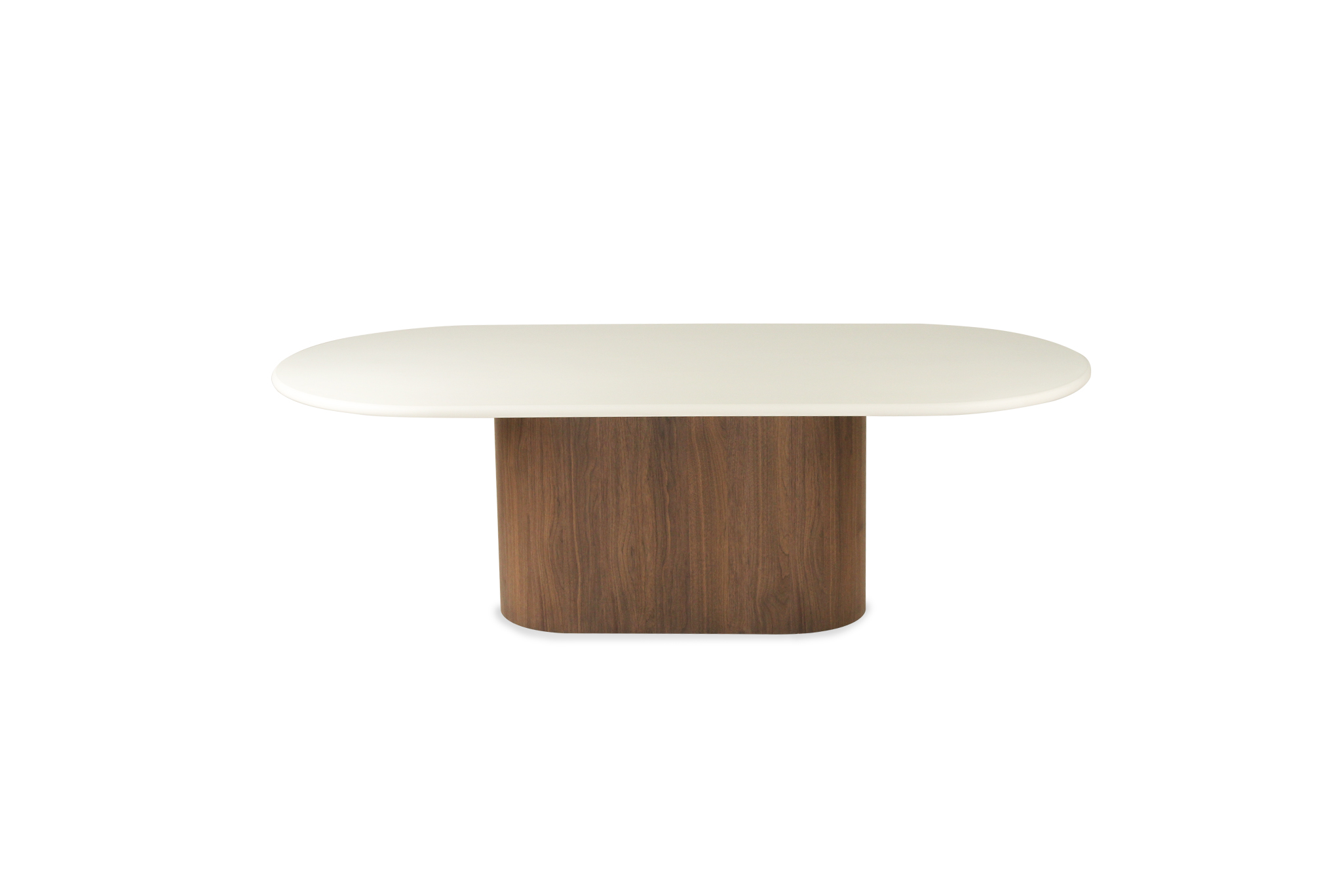 Harlow Oval Dining Table - 280cm  - Walnut Base - Image 4