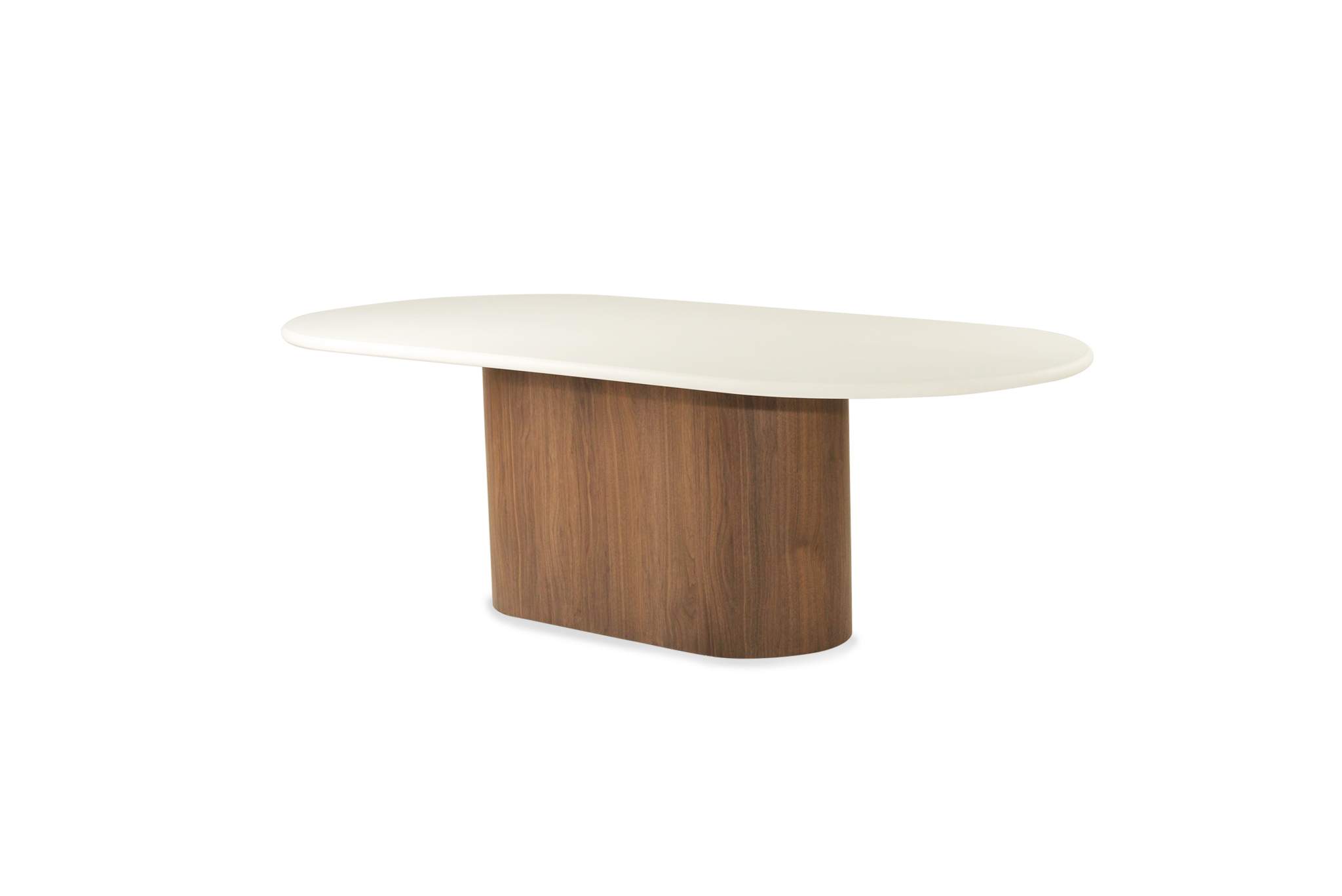 Harlow Oval Dining Table - 280cm  - Walnut Base - Image 5