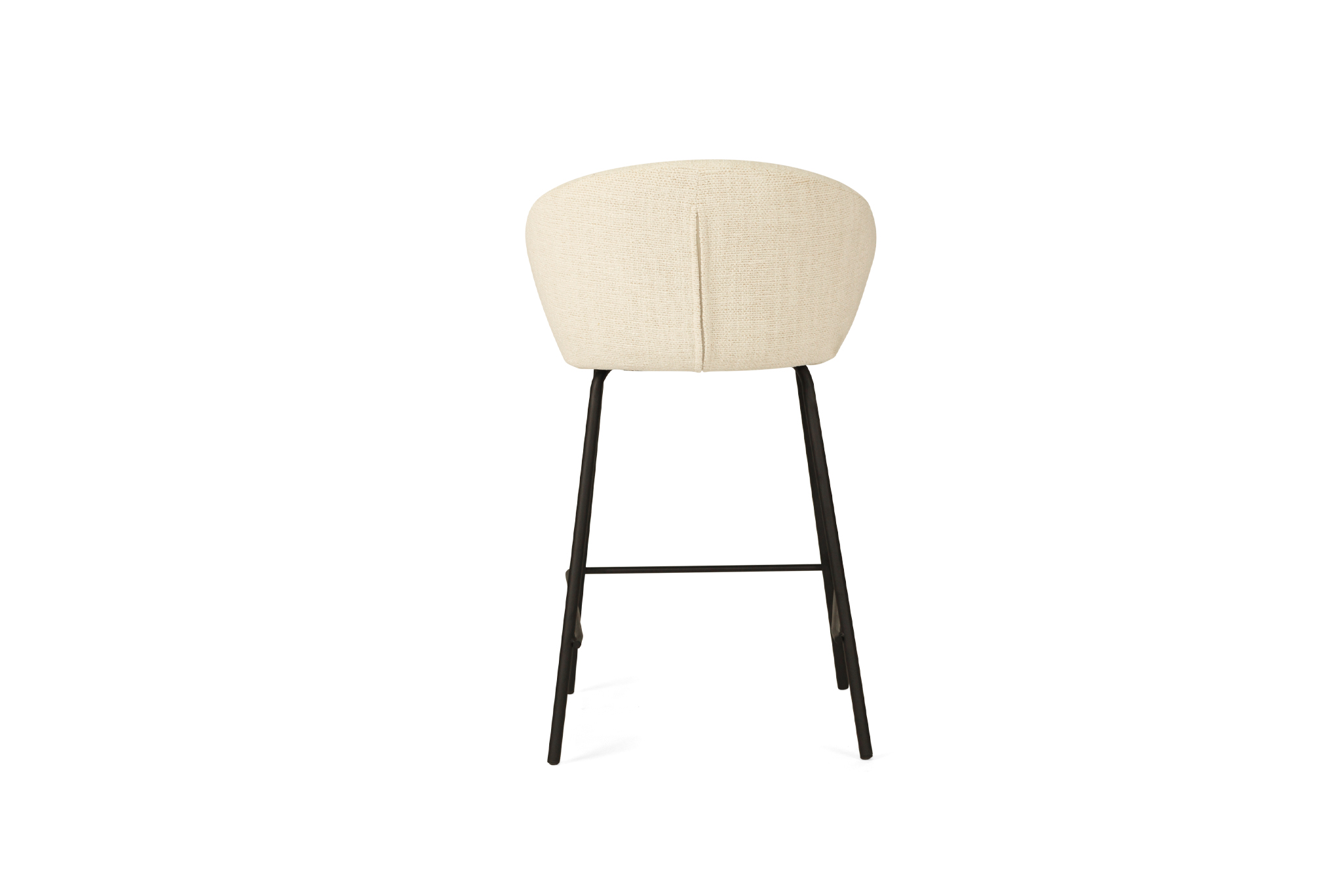 Anders Counter Stool - Natural Upholstery with Black Legs - Image 7