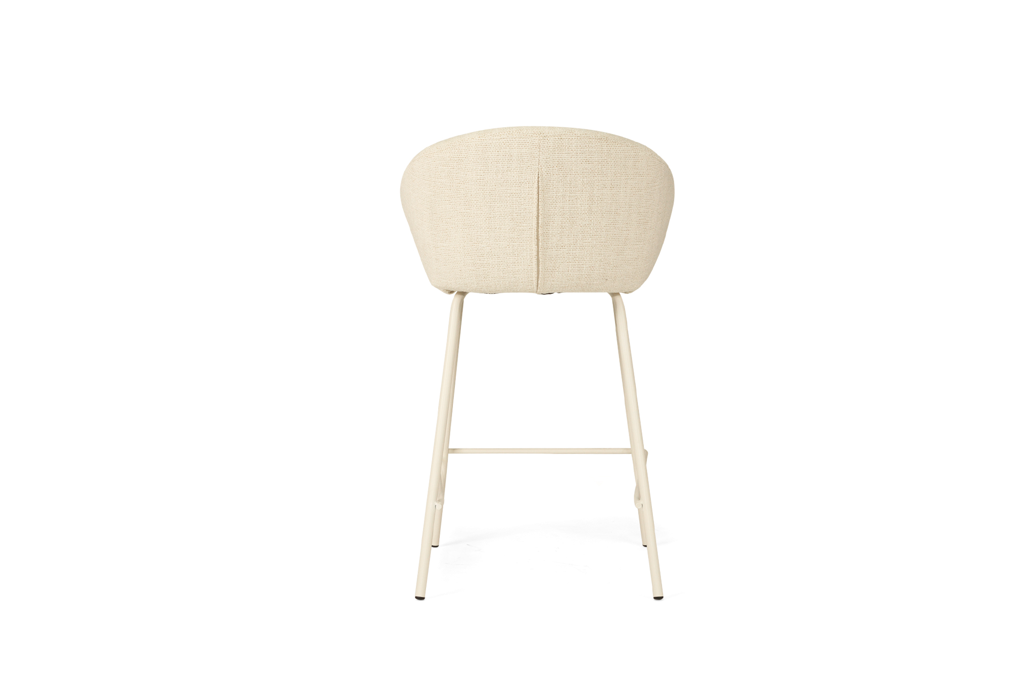 Anders Counter Stool - Natural Upholstery with White Legs - Image 7