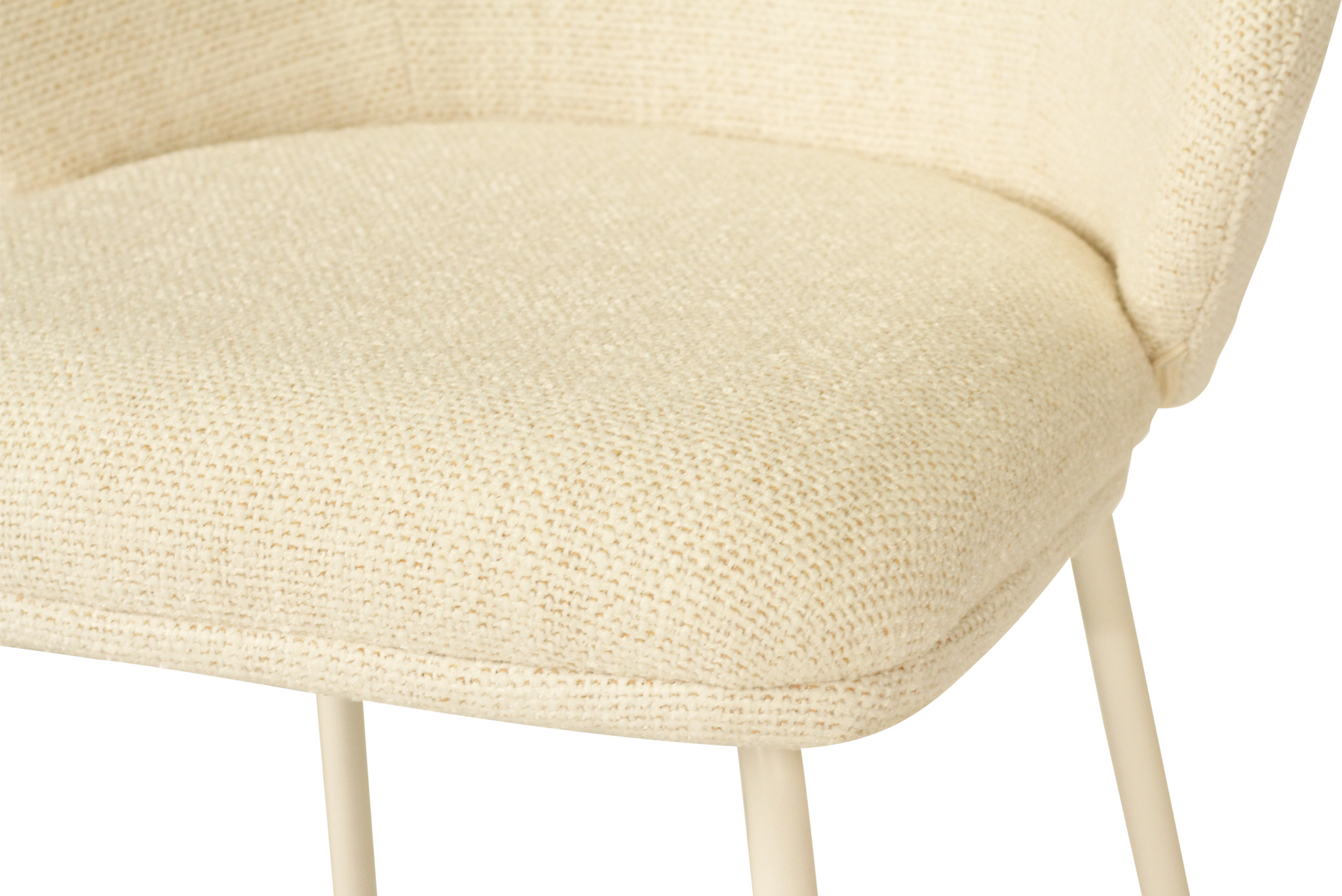 Anders Counter Stool - Natural Upholstery with White Legs - Image 8