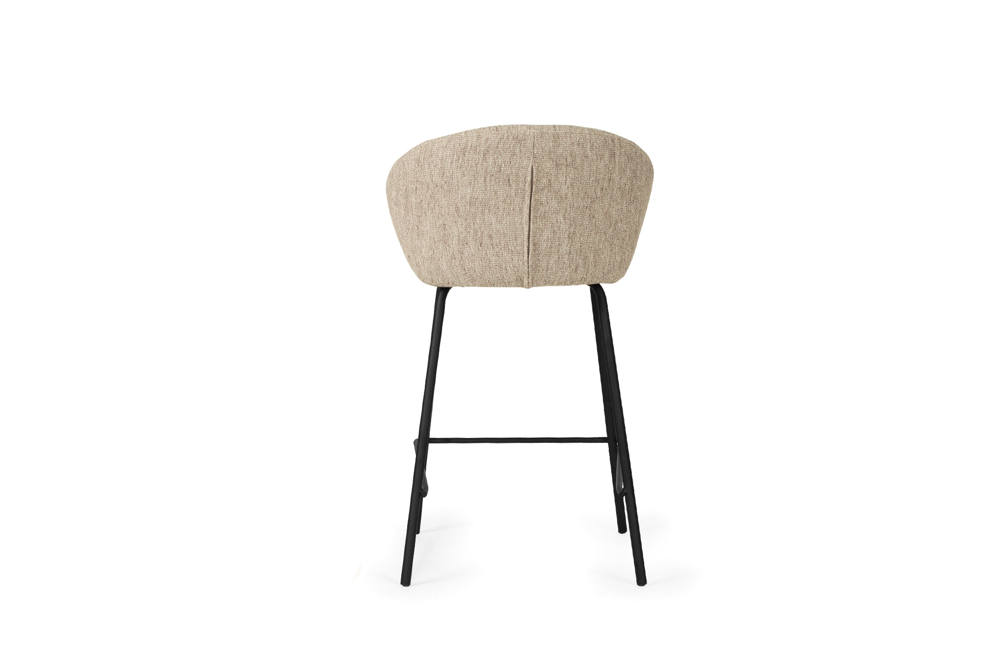Anders Counter Stool - Pebble Upholstery with Black Legs - Image 7